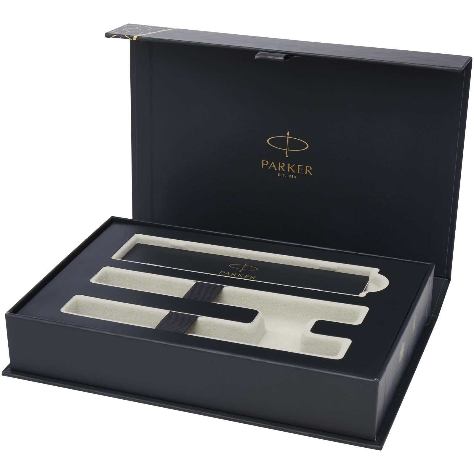 Parker IM Essentials-set med rollerball- och kulspetspenna, silver