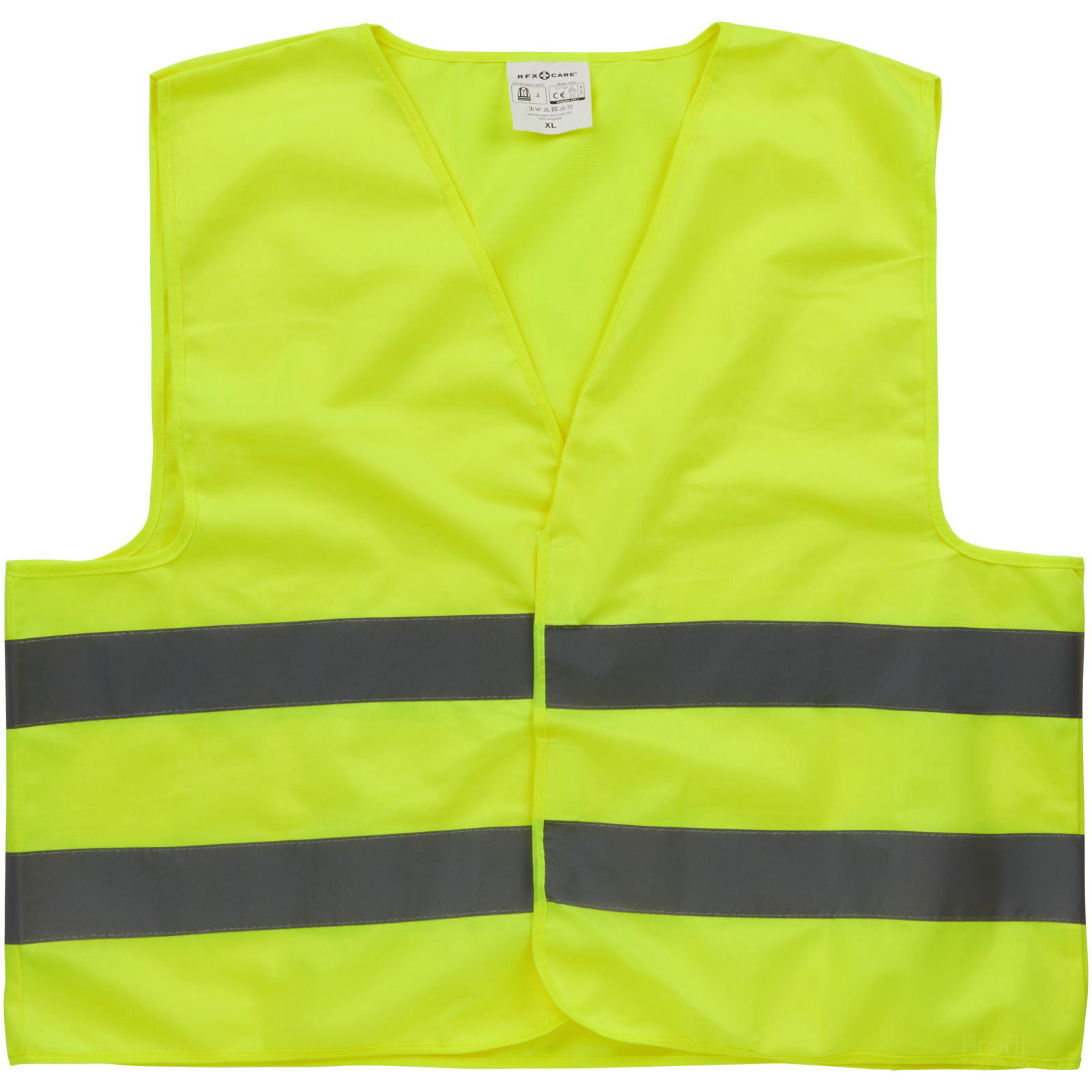 Reflekterende sikkerhetsvest voksen HW2 (XL) - Neongul, forside