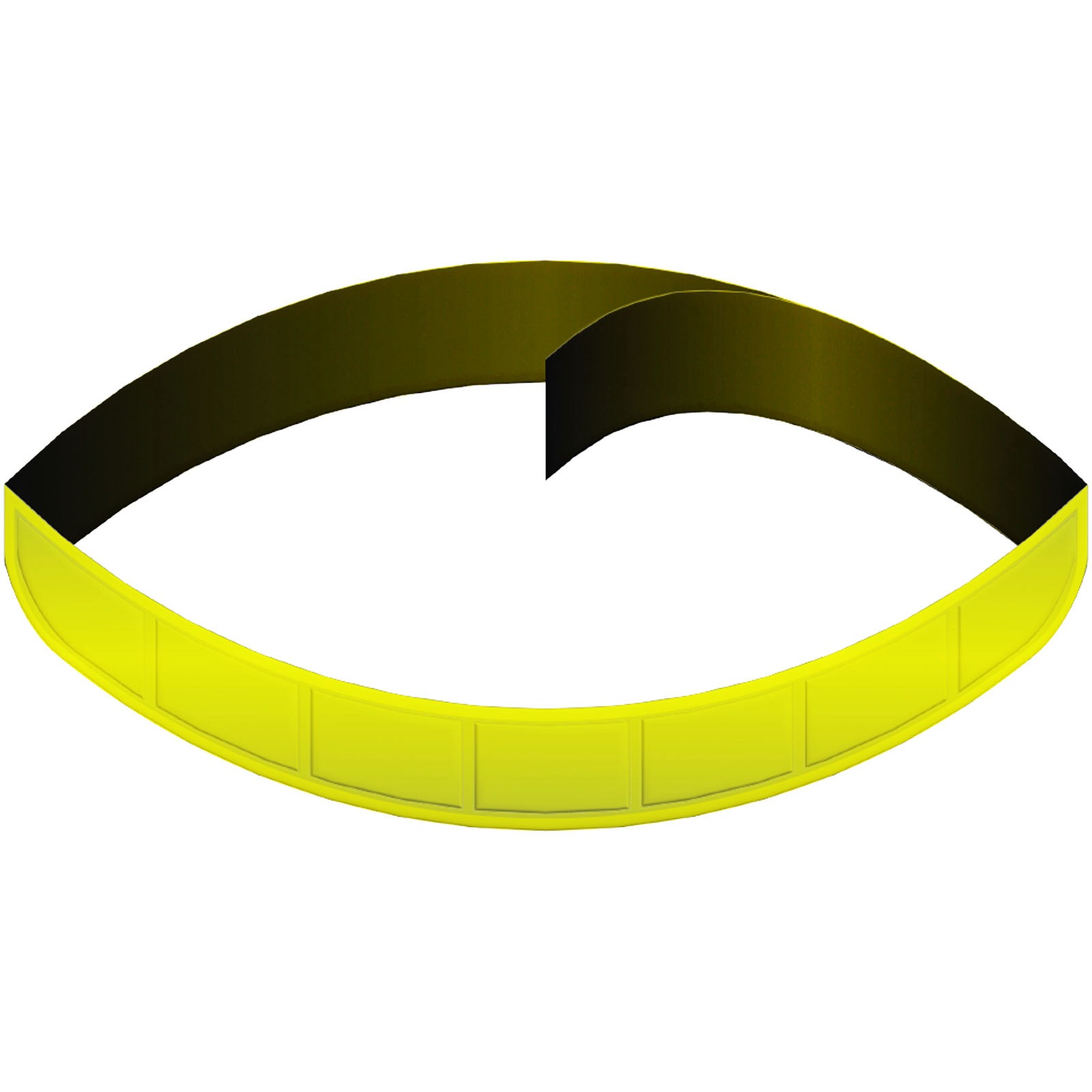 RFX™ 40 cm reflekterende PVC-bånd for kjæledyr - Neongul med trykk