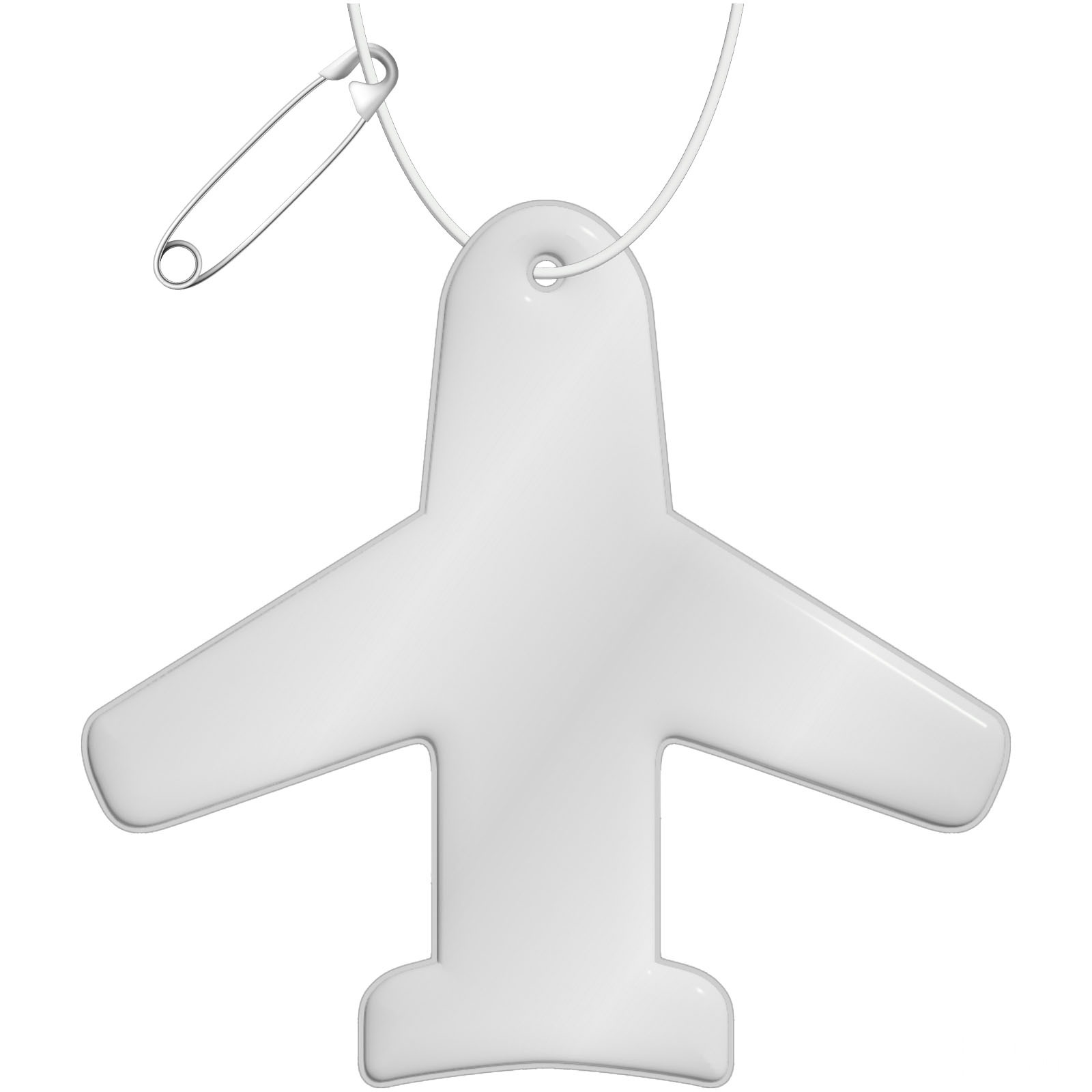 RFX™ H-09 flat reflekterende PVC-refleksanheng - Vit med trykk