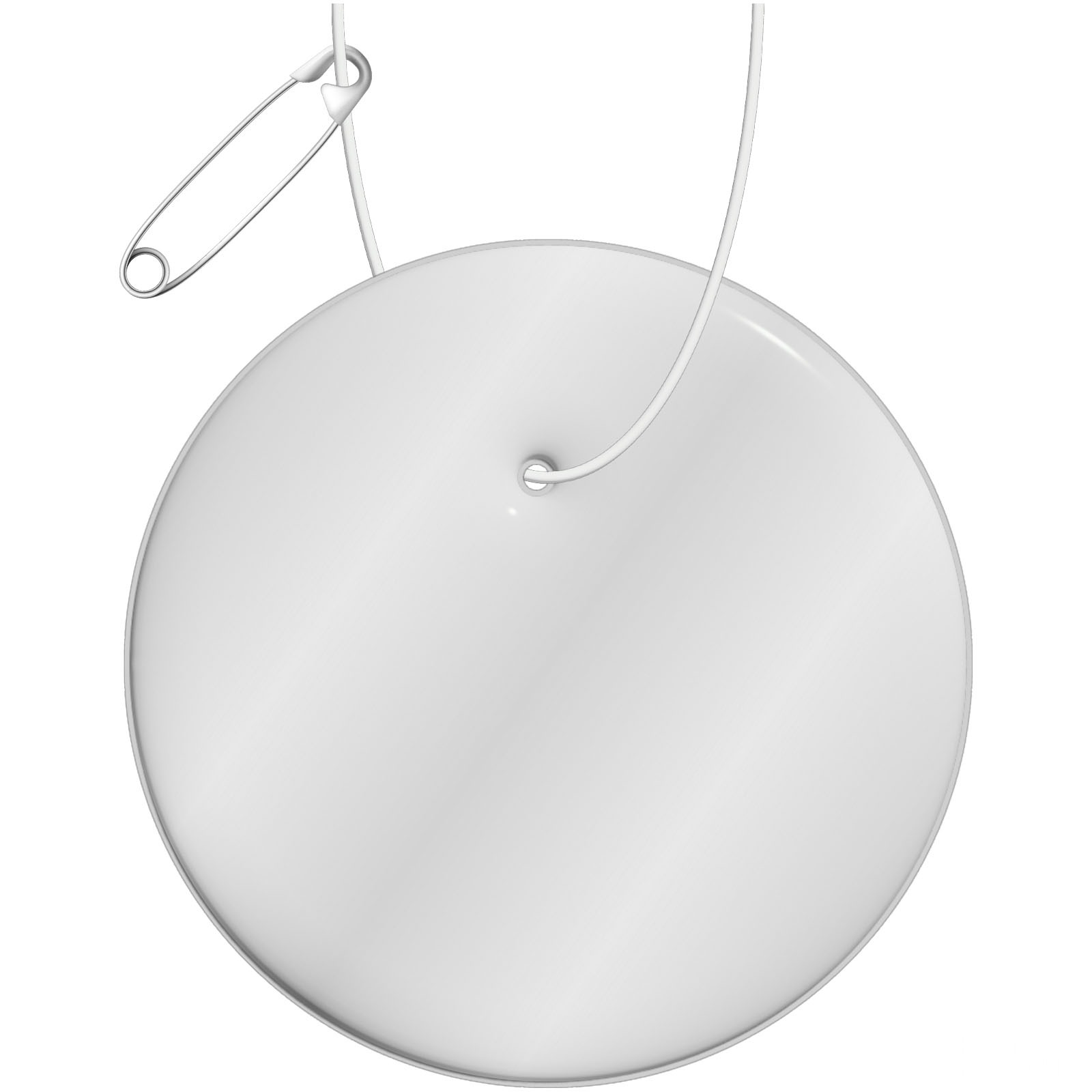 RFX™ H-09 rund reflekterende TPU-refleksanheng - Vit med trykk