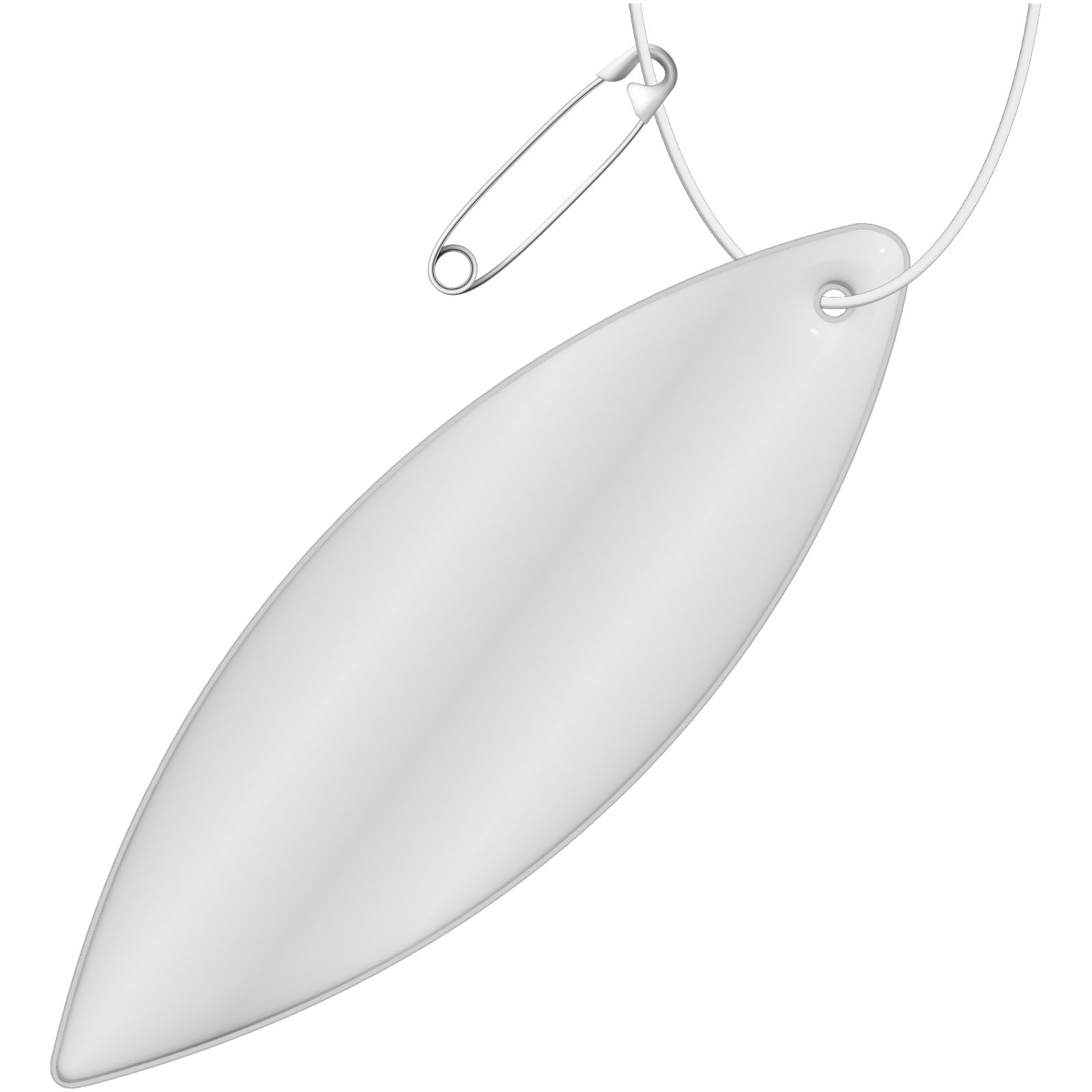 RFX™ H-12 ellipse reflekterende PVC-henger - Vit med trykk