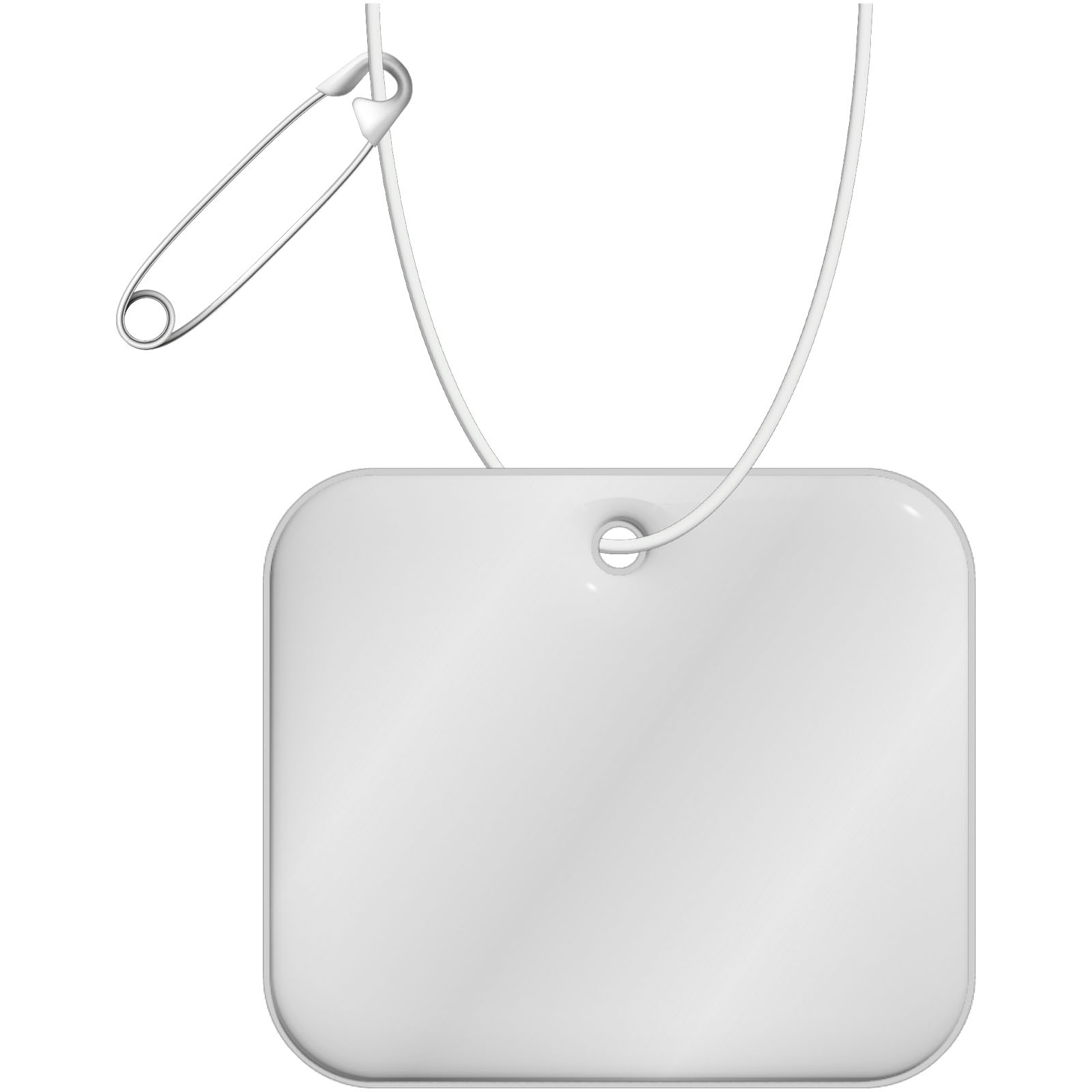 RFX™ H-20 rektangulær reflekterende PVC-henger, XL - Vit med trykk