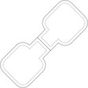 RFX™ M-10 fyrkantig reflekterande PVC-magnet  - bild 4
