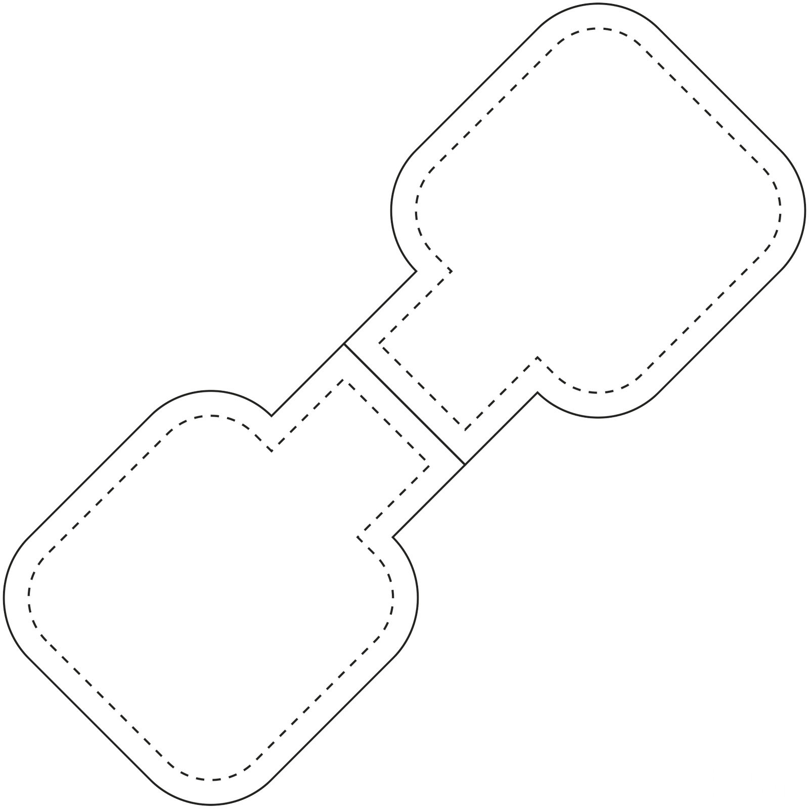 RFX™ M-10 fyrkantig reflekterande PVC-magnet 