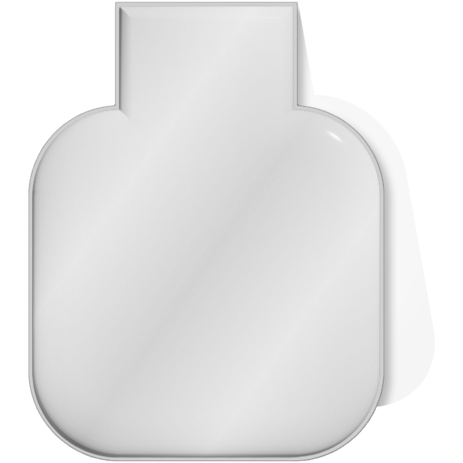 RFX™ M-10 firkantet reflekterende TPU-magnet - Vit med trykk
