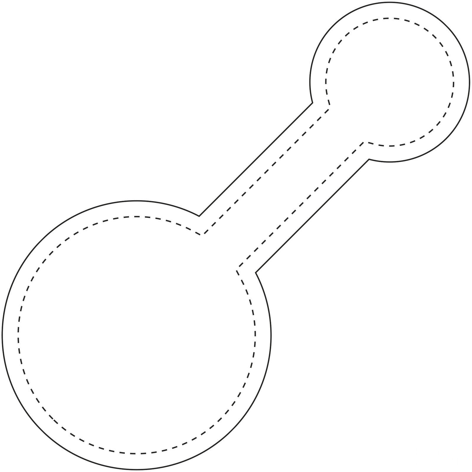 RFX™ M-10 stor rund reflekterende PVC-magnet