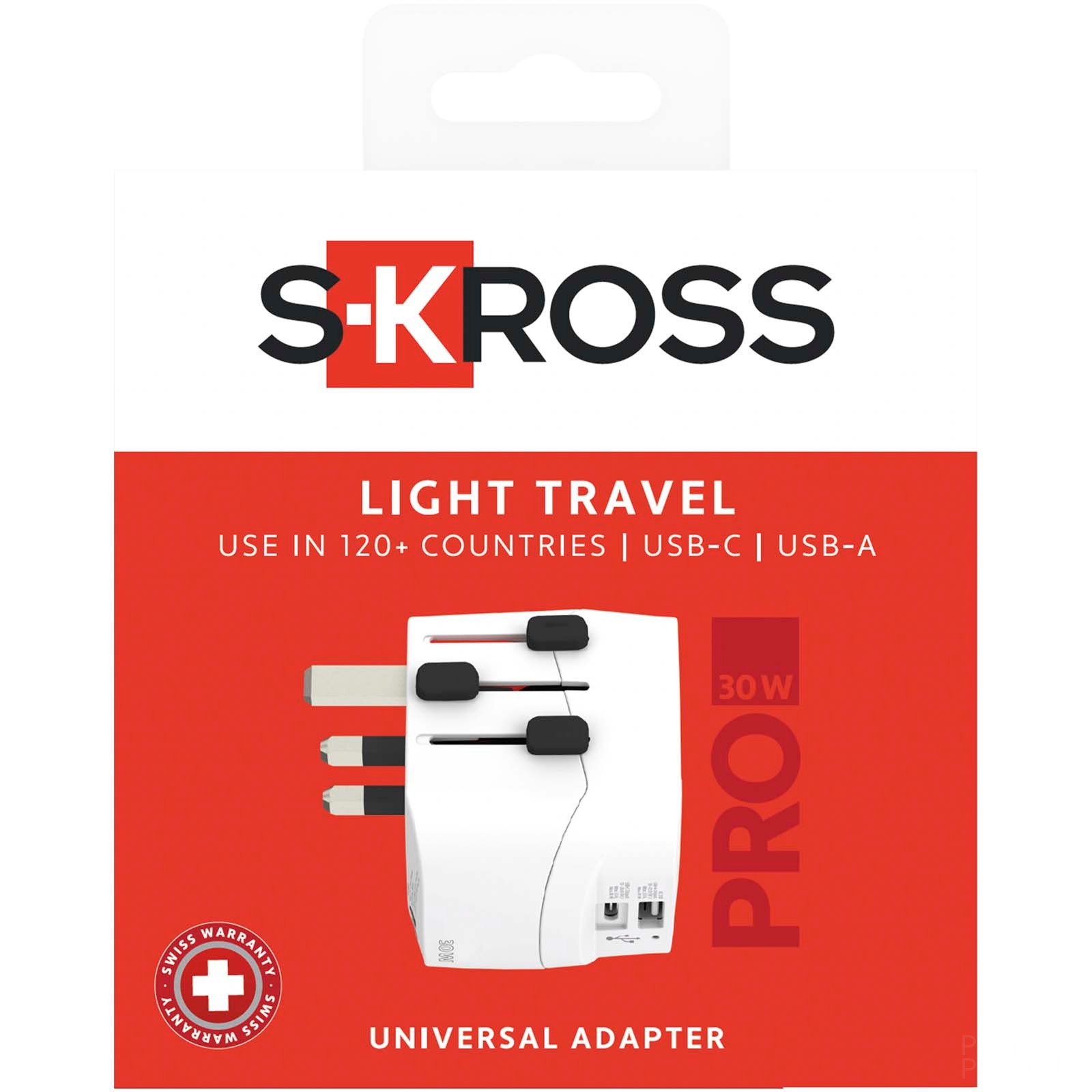 SKROSS® PRO Light USB AC30PD världsadapter