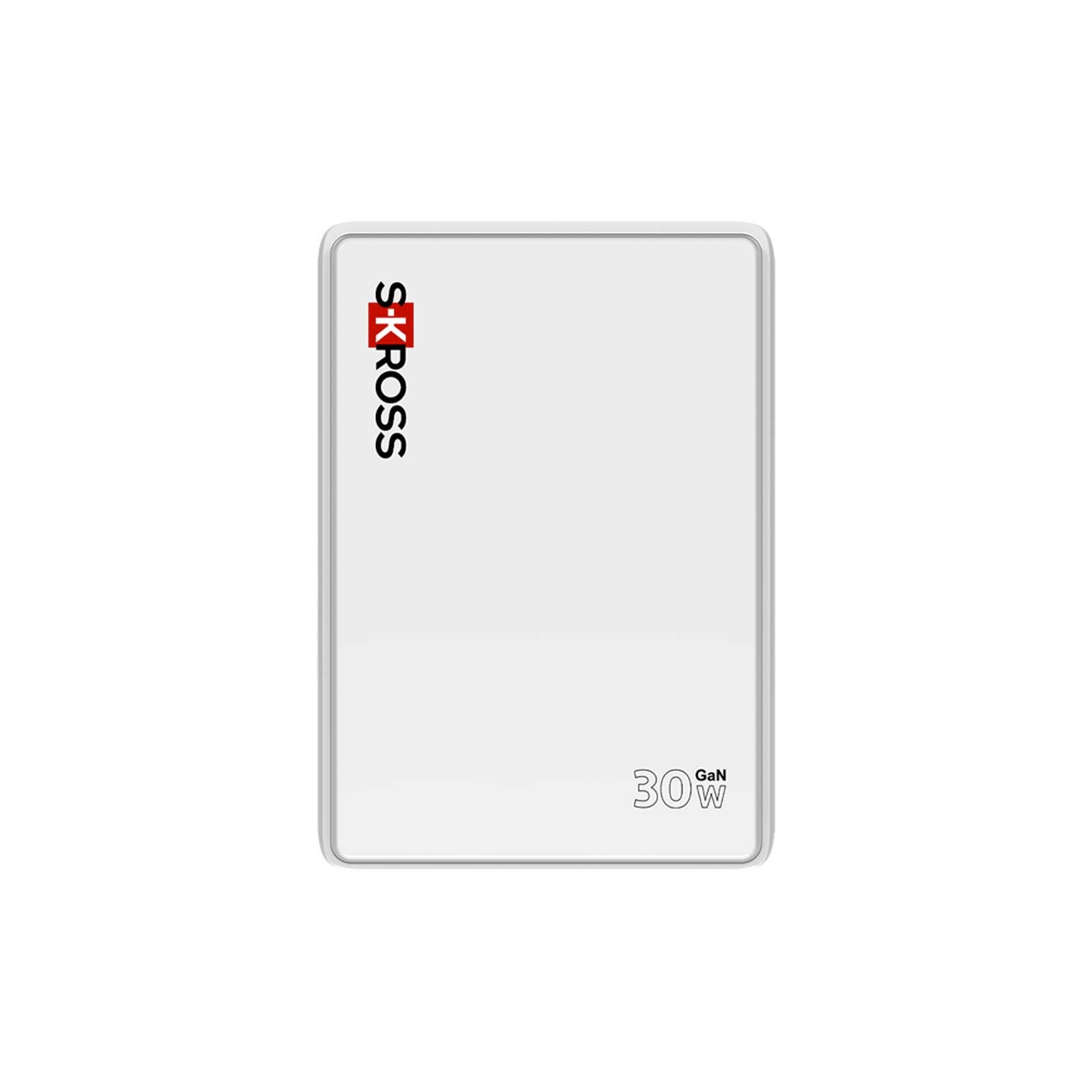 SKROSS® Slim 30W väggladdare för Europa - Vit, framsida