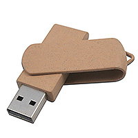 USB Eco Twister 2 - Natur/Kartong med trykk