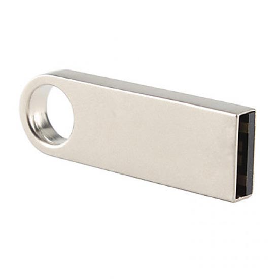 USB Keyring – Elegant minnepenn med trykk - Silver med trykk