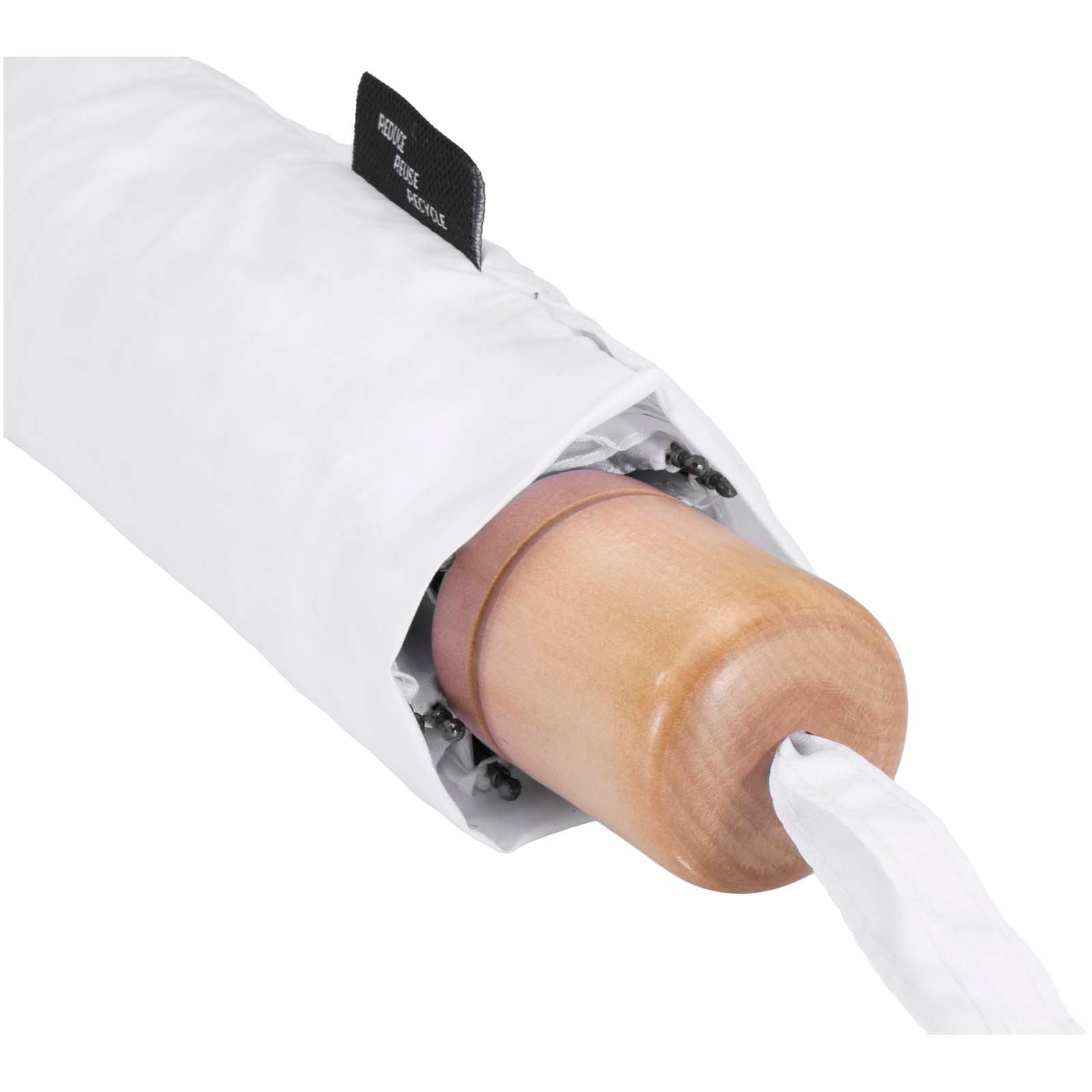 Dane 21" paraply av RPET-material - Vit med tryck