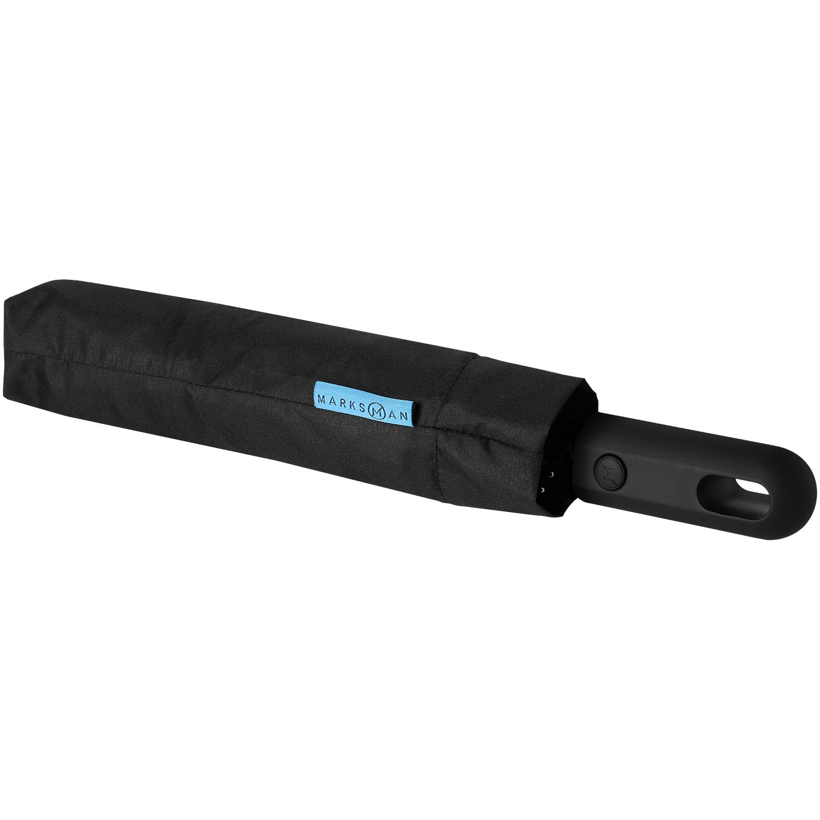 Traveler 21,5" hopfällbart automatiskt paraply - Svart med tryck