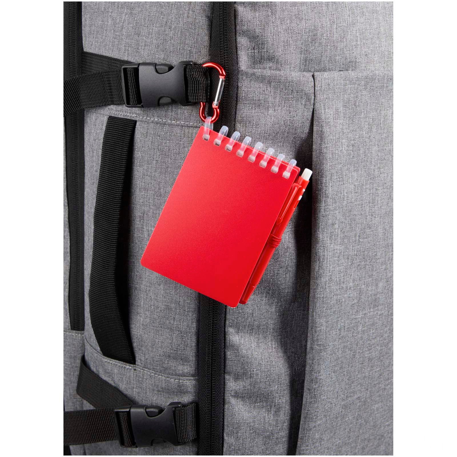 Lig Mini uppsättning med återvunnen utomhusanteckningsbok med mjukt omslag och kulspetspenna (blått bläck)