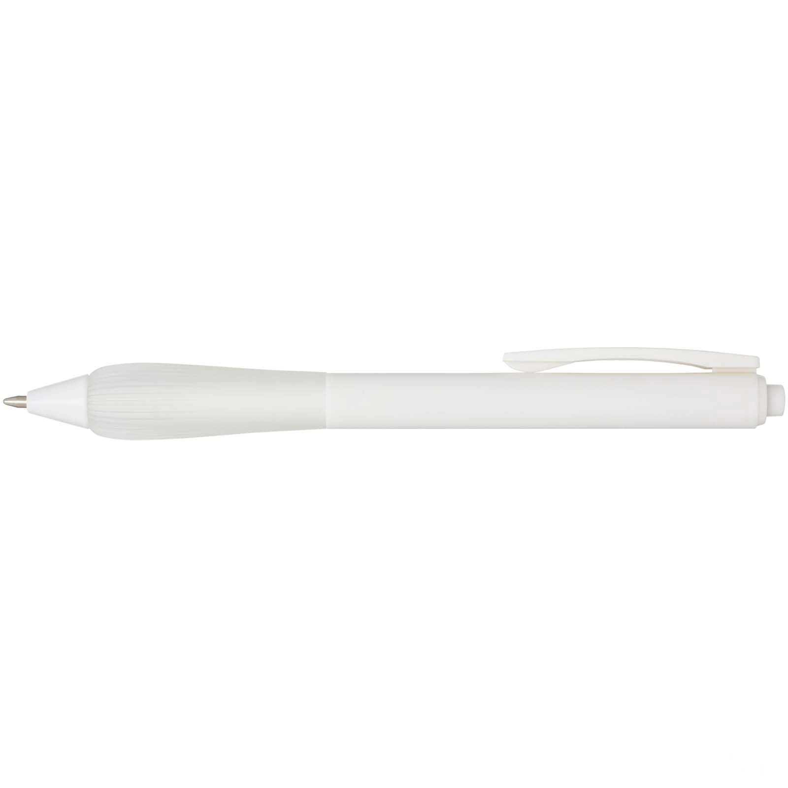 Lorena RABS Recycled Ballpoint Pen - Transparent White, front view