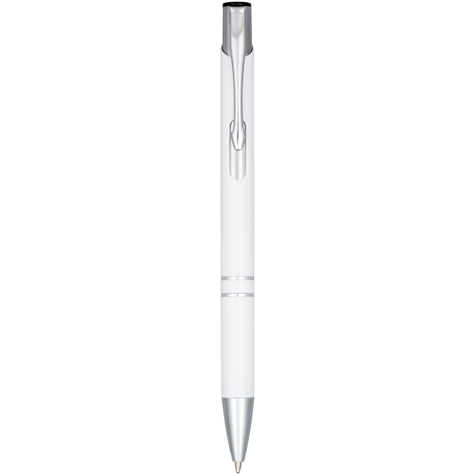 Moneta anodized aluminium click ballpoint pen (blue ink) - Vit, front view
