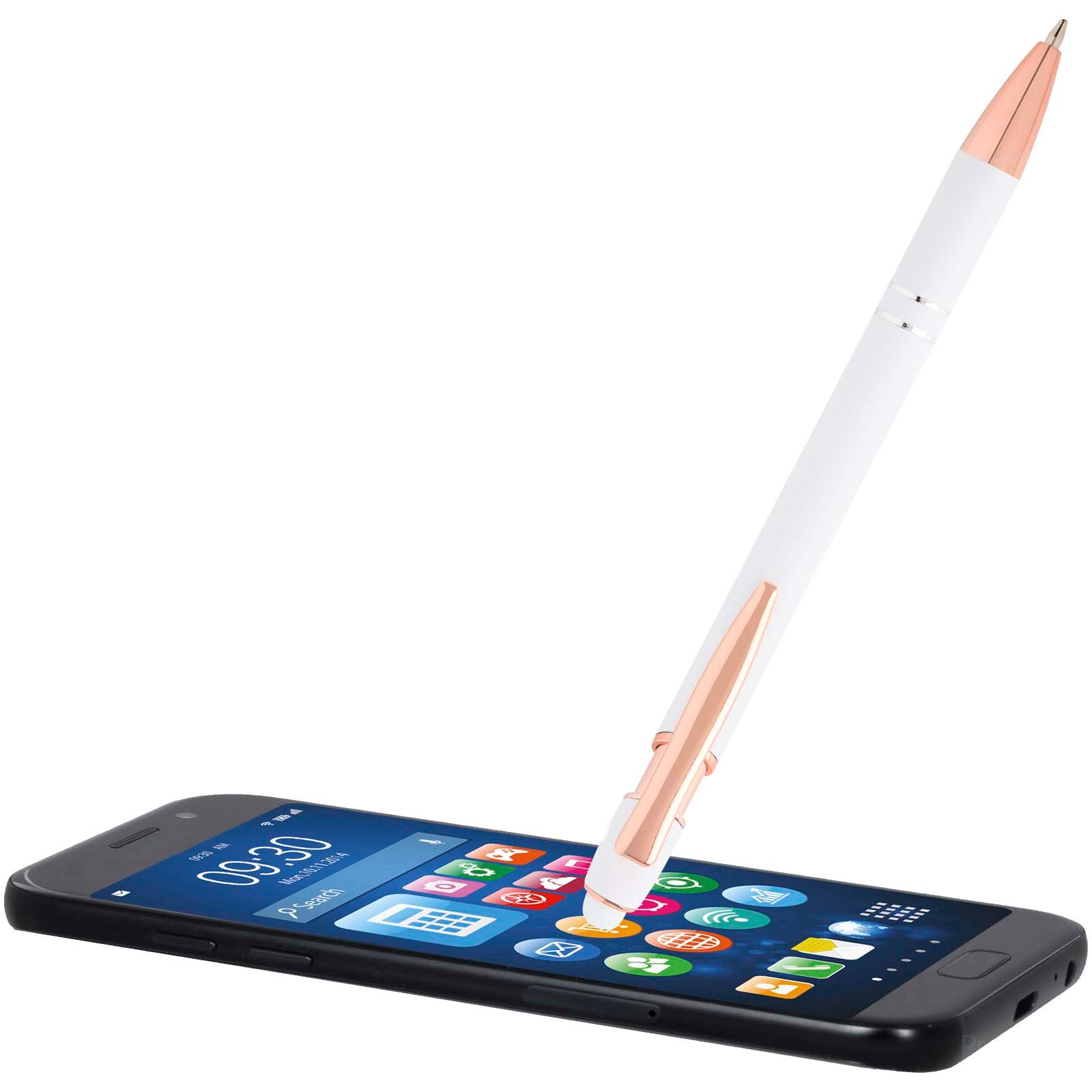 Nanna kulspetspenna med finish i roséguld (blått bläck)