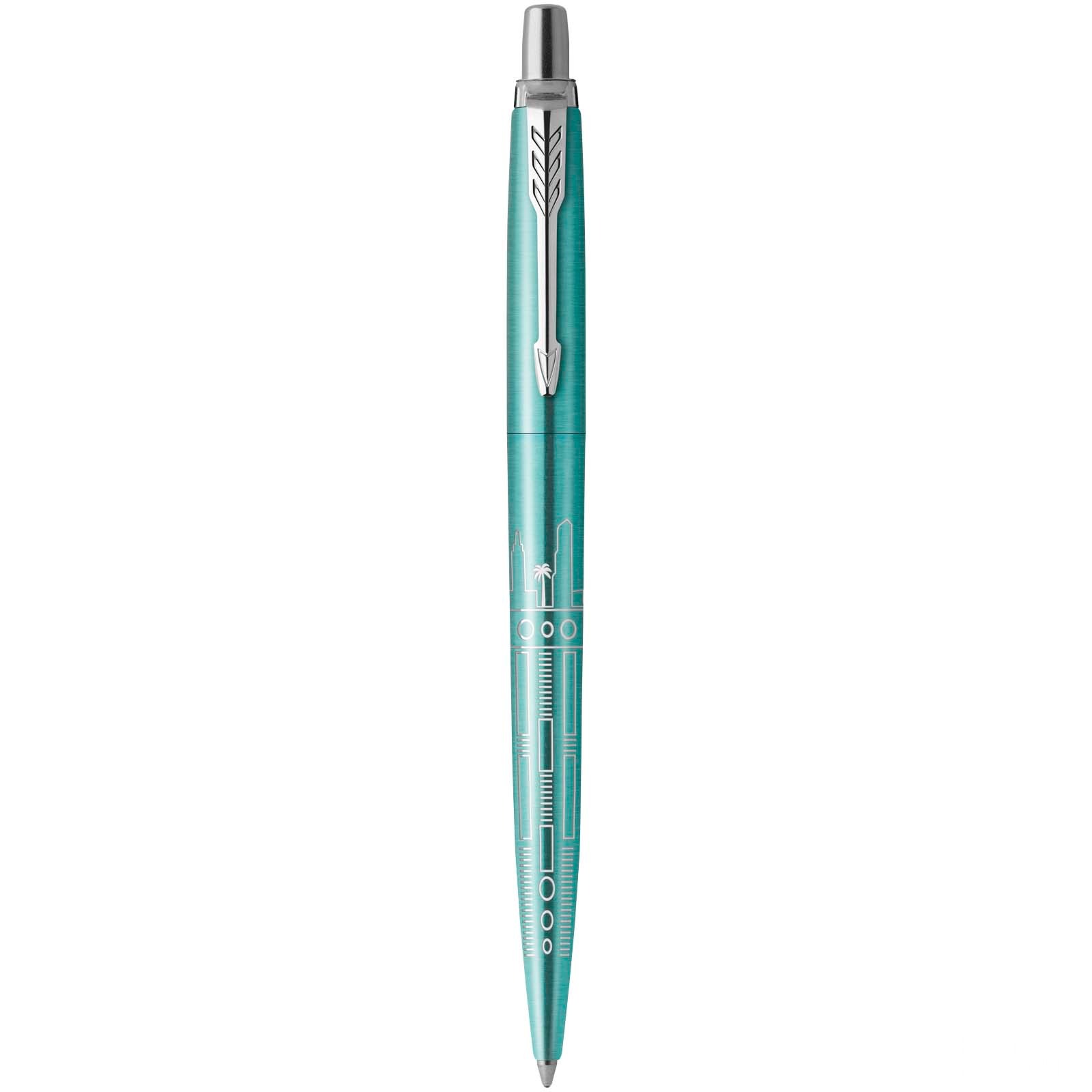 Parker Jotter SE Global Icons kulepenn med trykk (blått blekk) - Turkos, forside