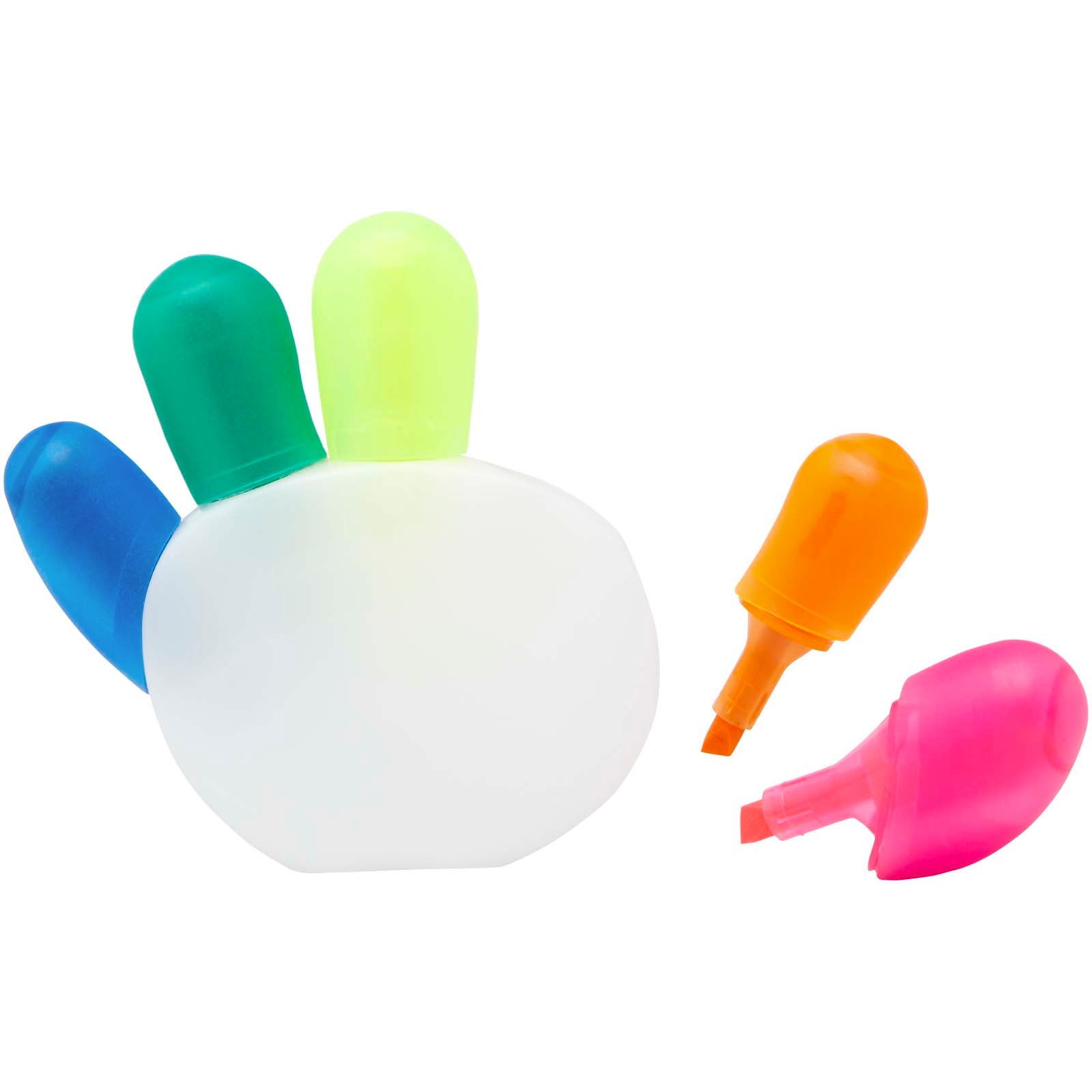 Patina 5-färgad överstrykningspenna - Vit med tryck