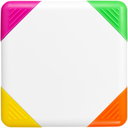 Trafalgar firkantet 4-fargers markeringstusj med logo - bilde 1