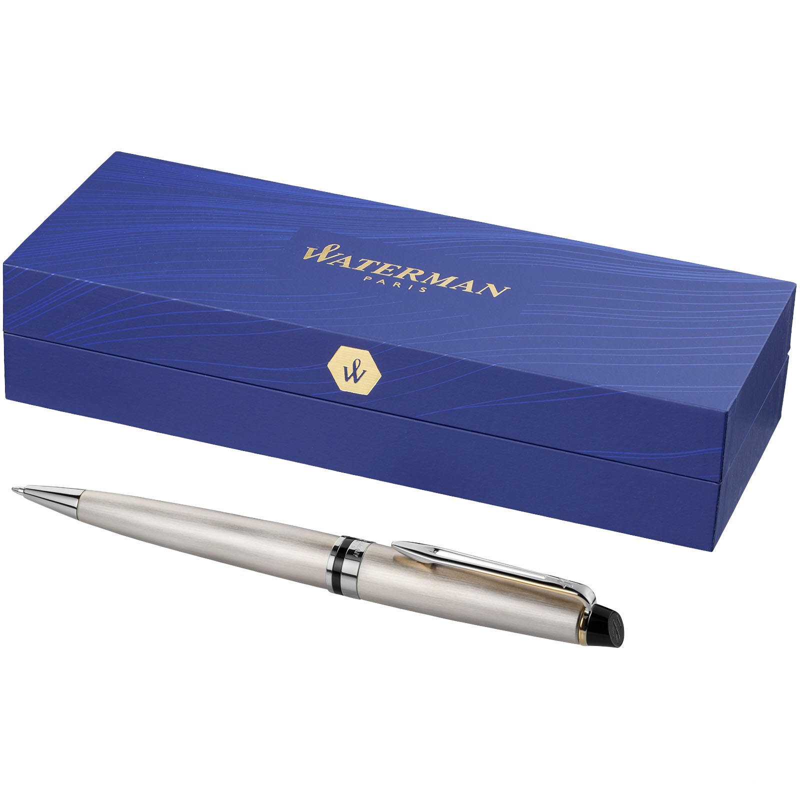 Waterman Expert kulepenn (blått blekk) med logo