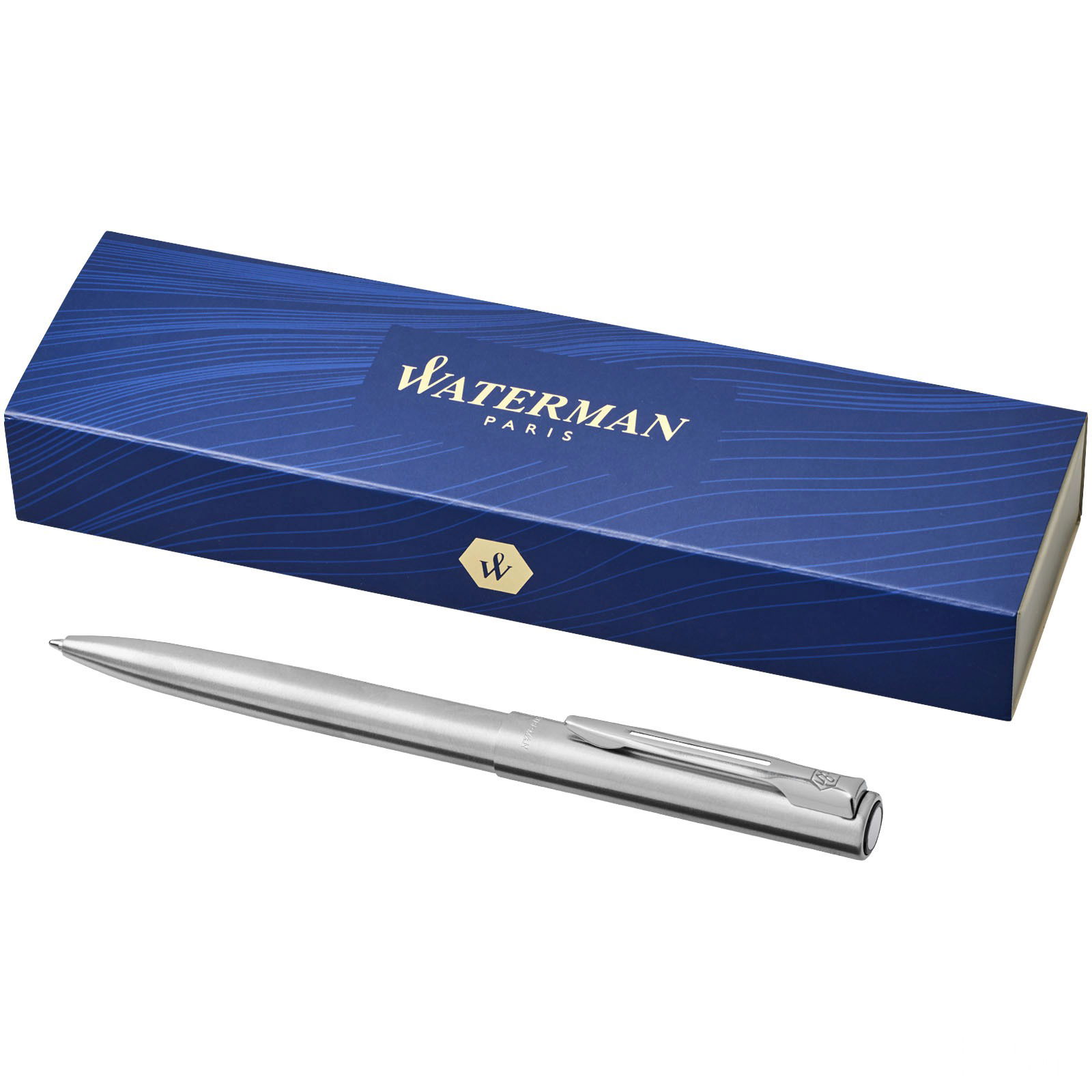 Waterman Graduate Ballpoint Pen - Chrome (Blue Ink)