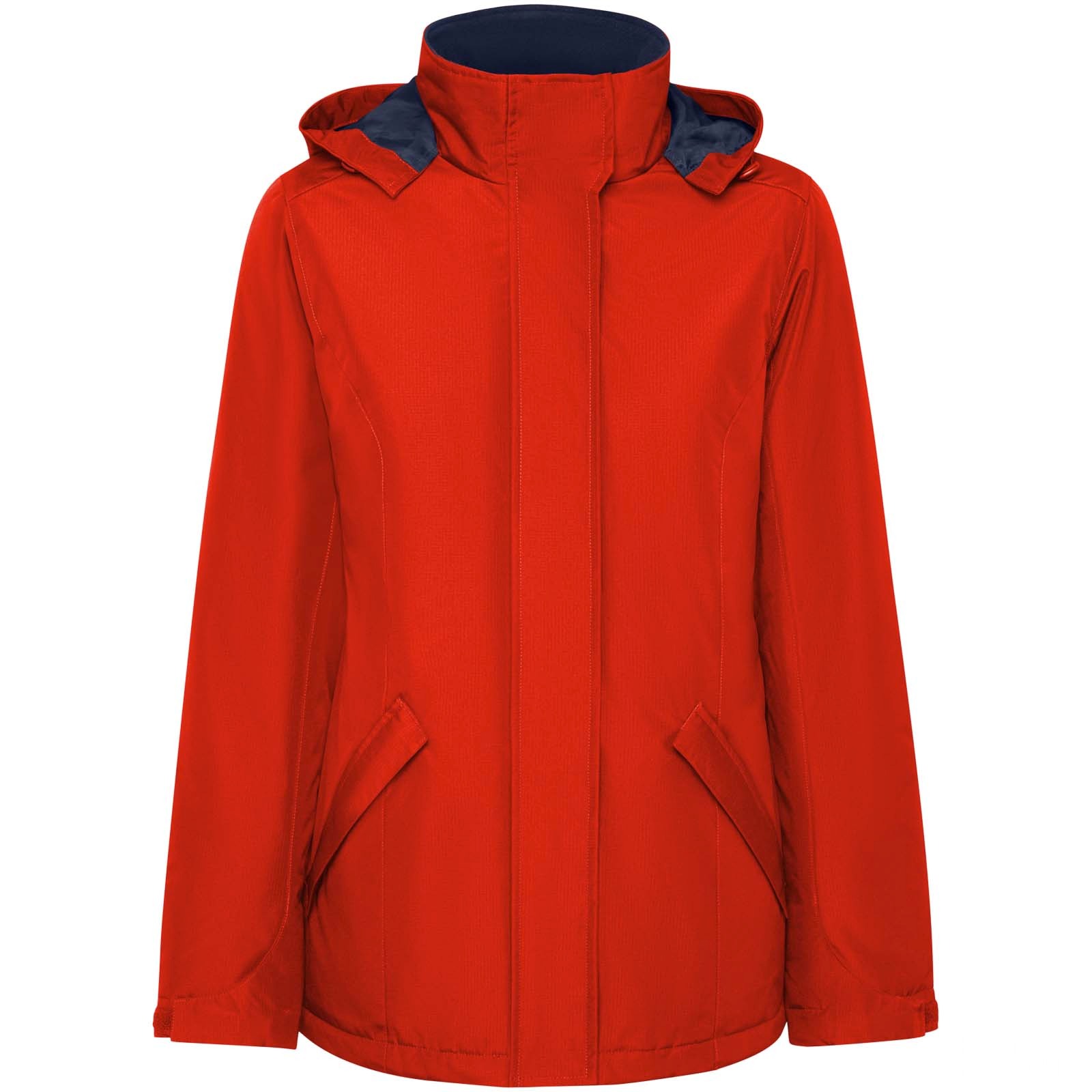 America fôret parkas til dame med trykk - Röd med trykk