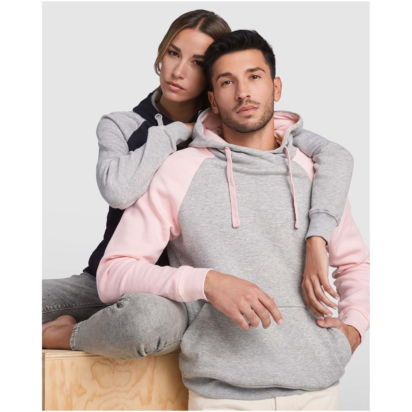 Badet unisex two-tone hoodie