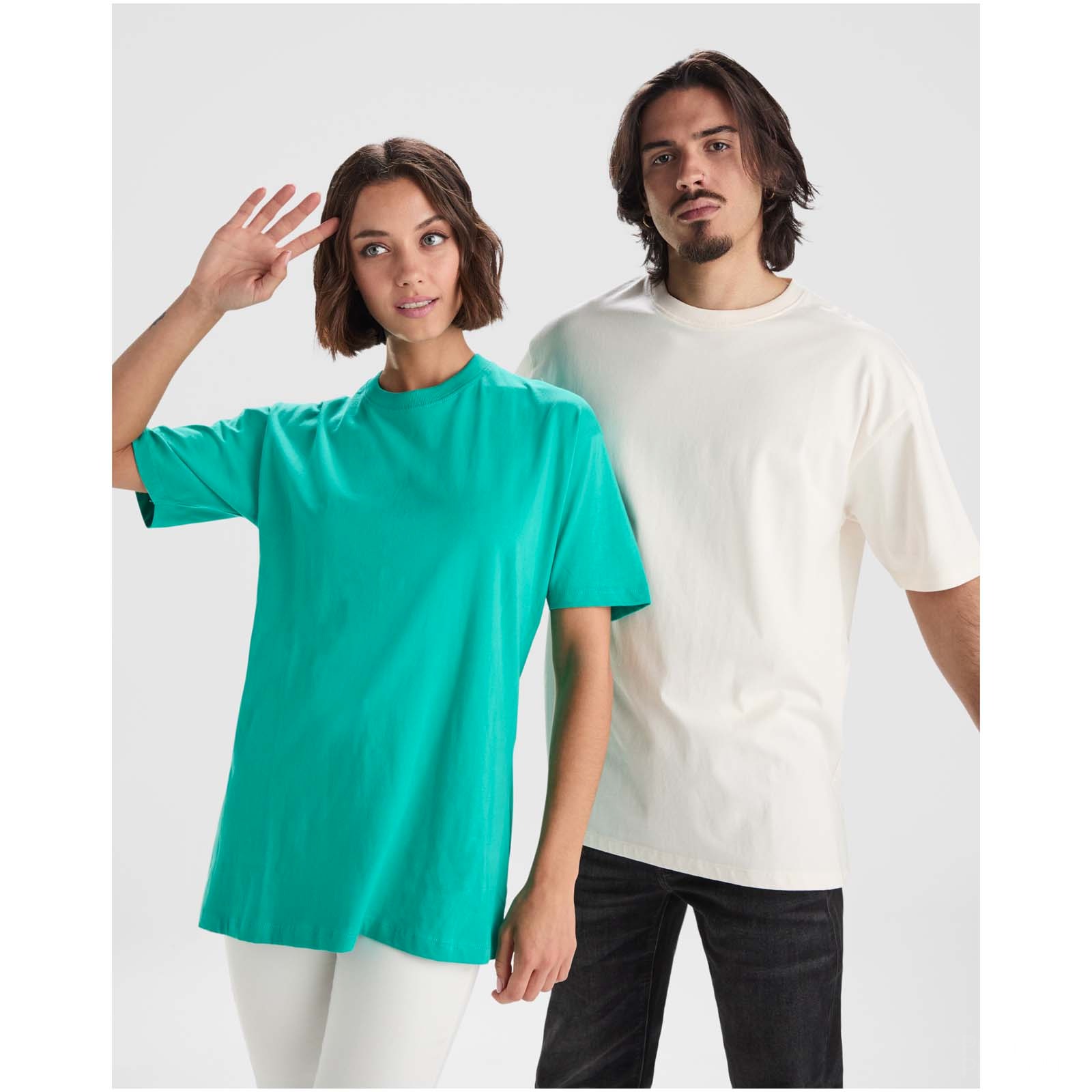 Bull kortermet oversize unisex T-skjorte med trykk