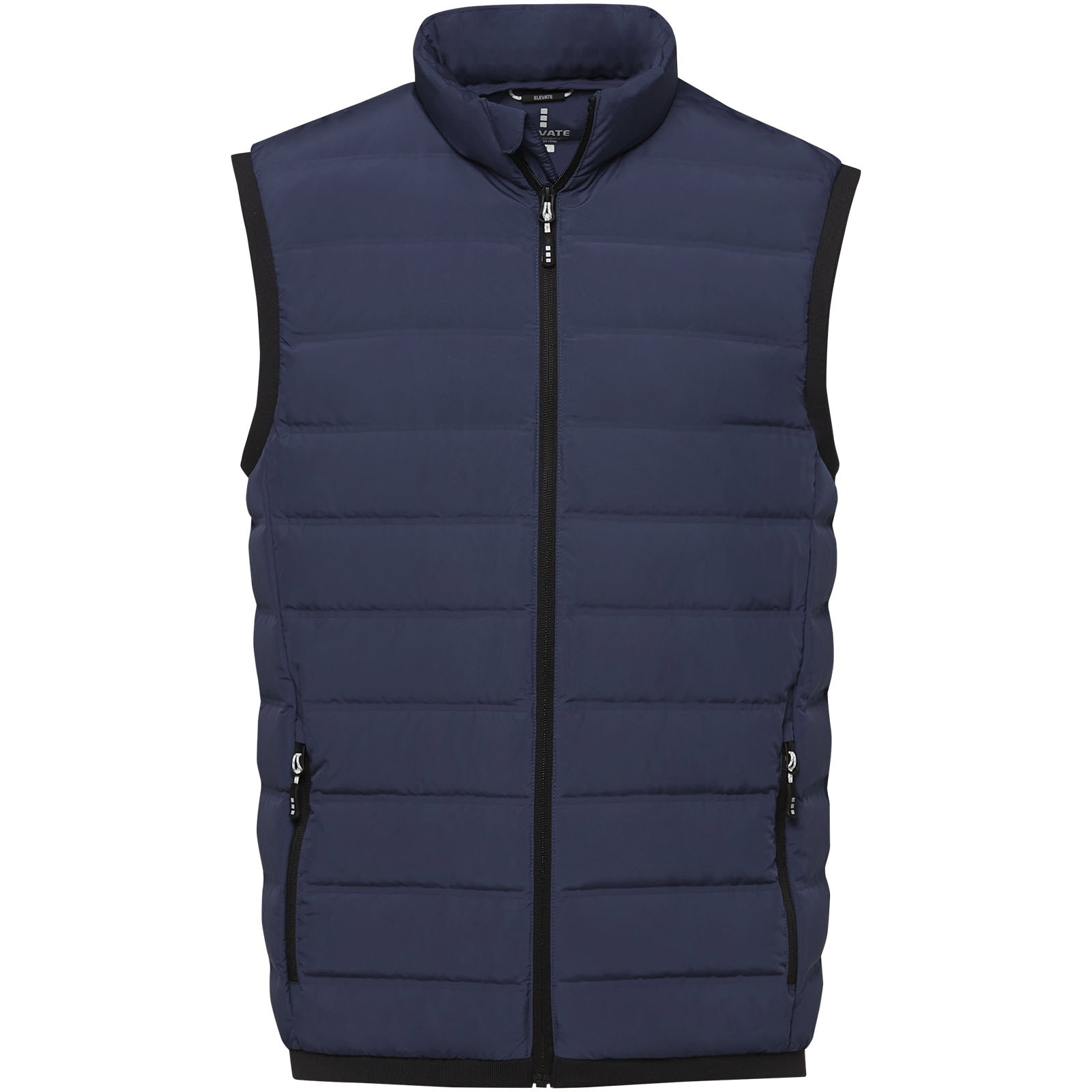 Caltha men's insulated down bodywarmer - Marinblå, front view