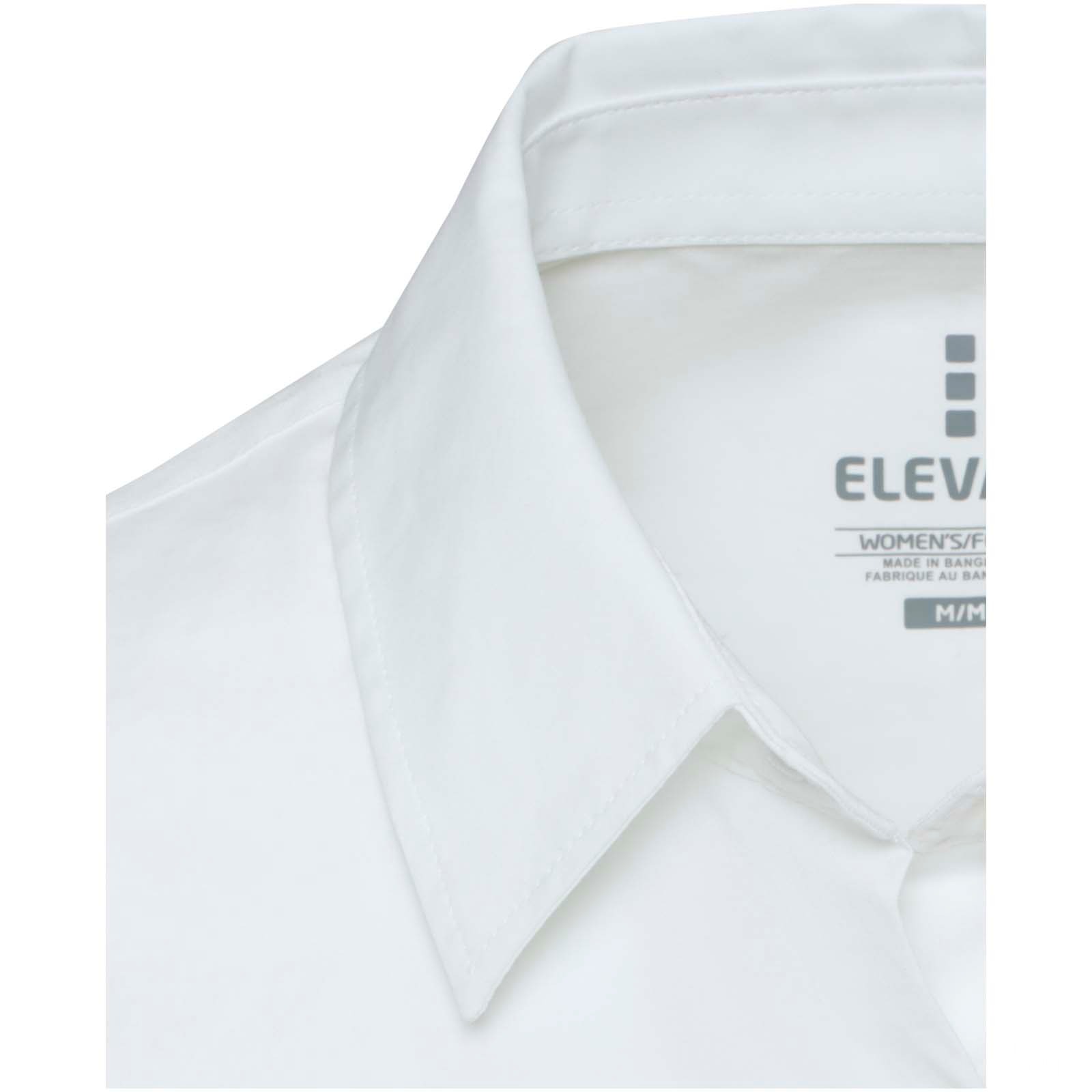 Carnelian poplinskjorta för dam - Vit med tryck