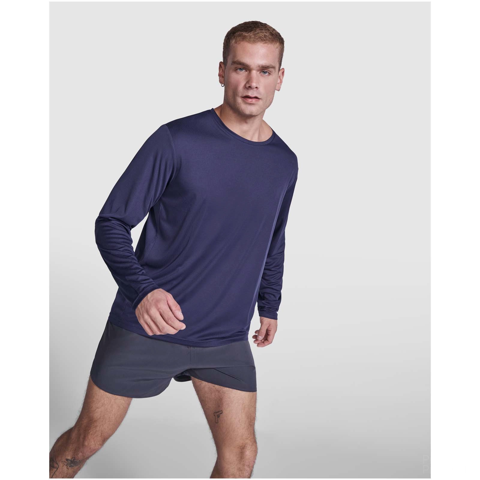 Estoril langermet teknisk unisex T-skjorte med trykk