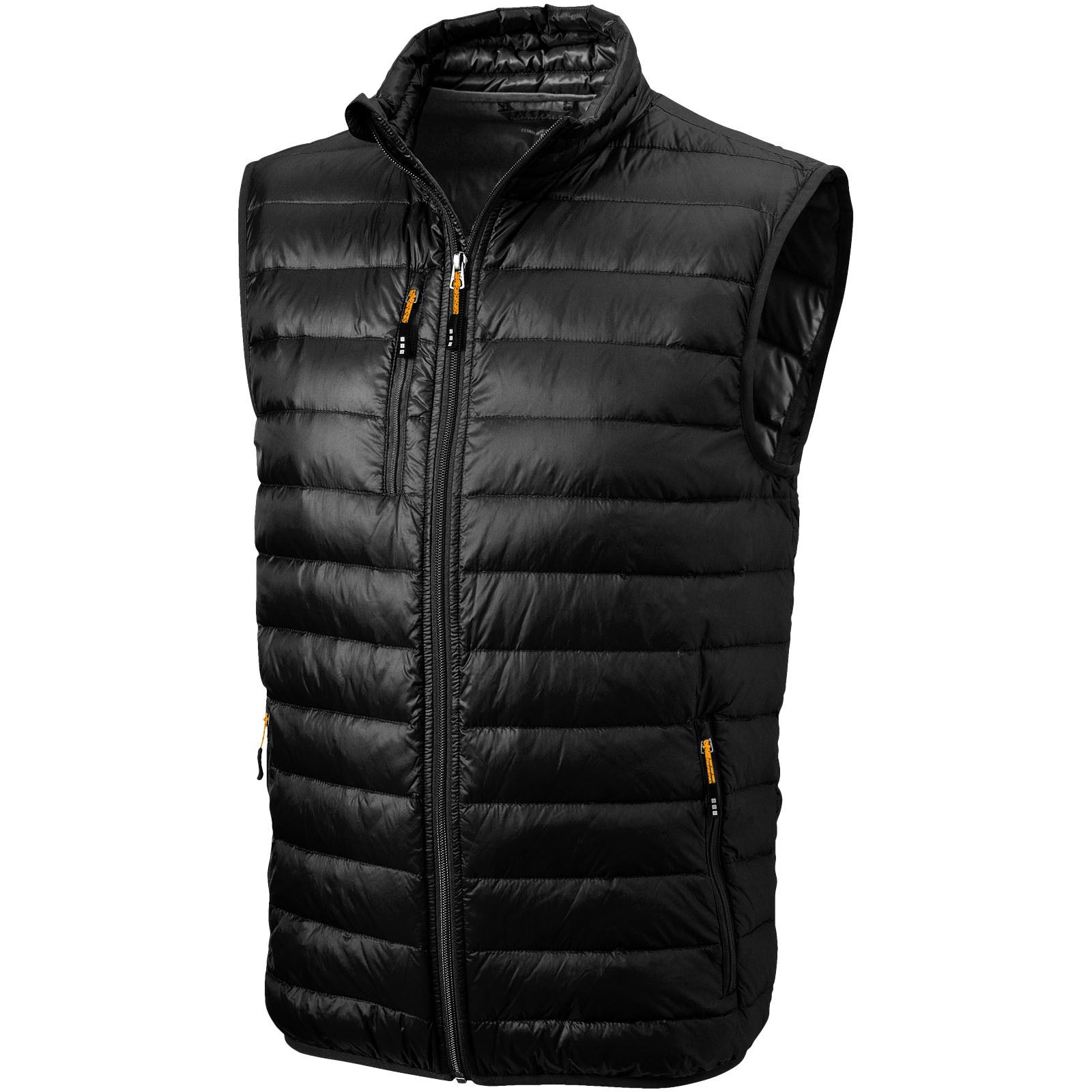 Fairview men's lightweight down bodywarmer - Marinblå with custom print