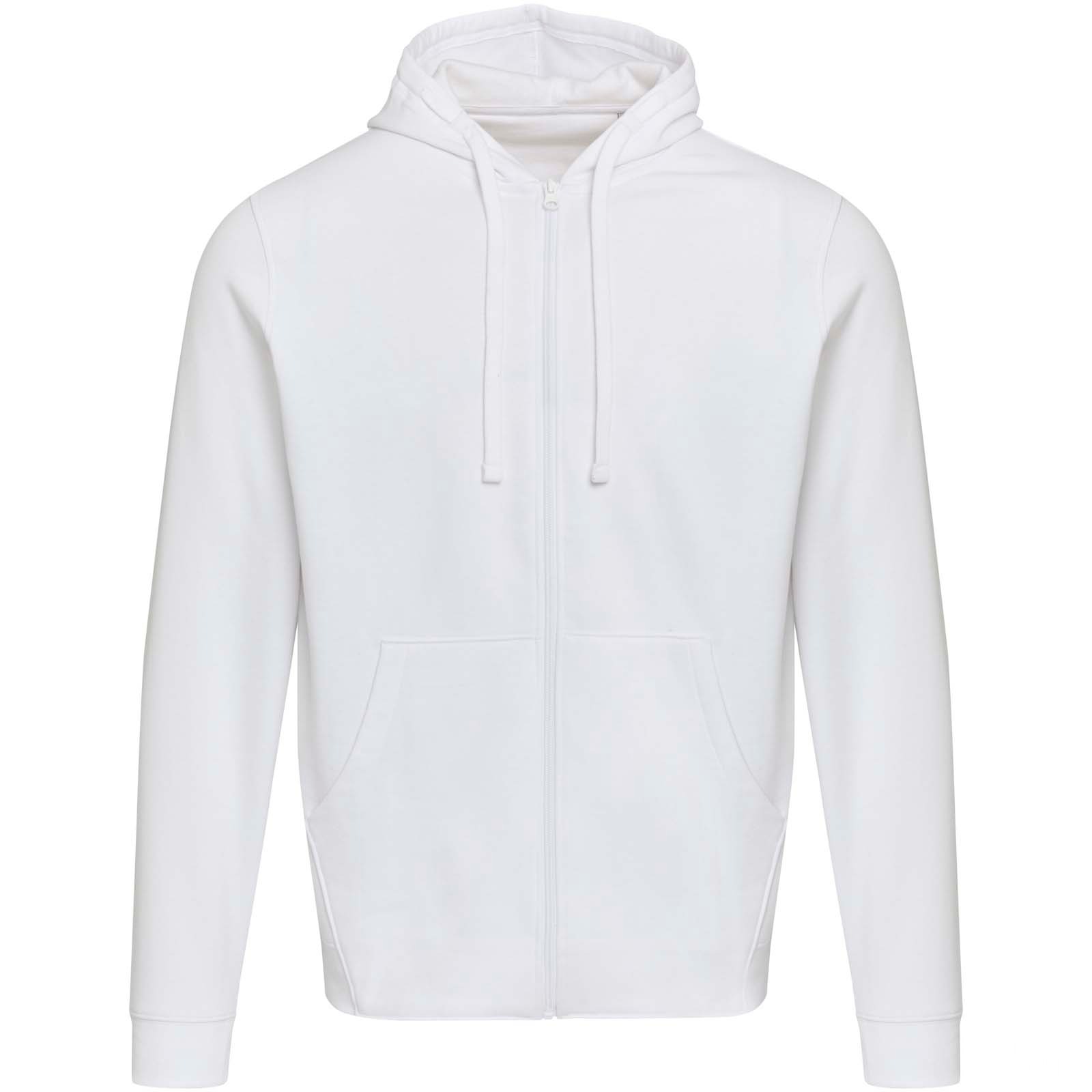 Jasper 280 g/m² unisex-huvtröja av återvunnet ekologiskt OCS-material - Vit, forside