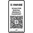 Jet unisex Aware™ genser med rund hals av resirkulert materiale med trykk - bilde 5