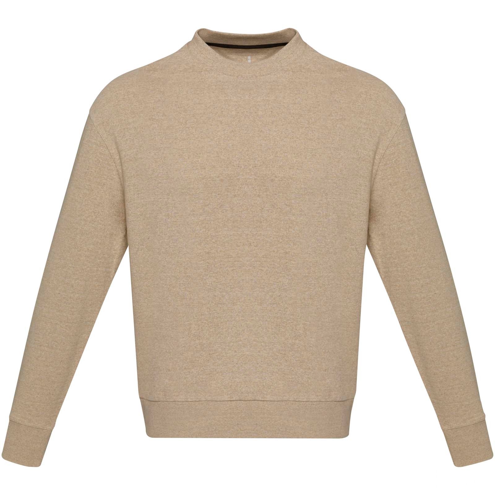 Jet unisex Aware™ genser med rund hals av resirkulert materiale med trykk