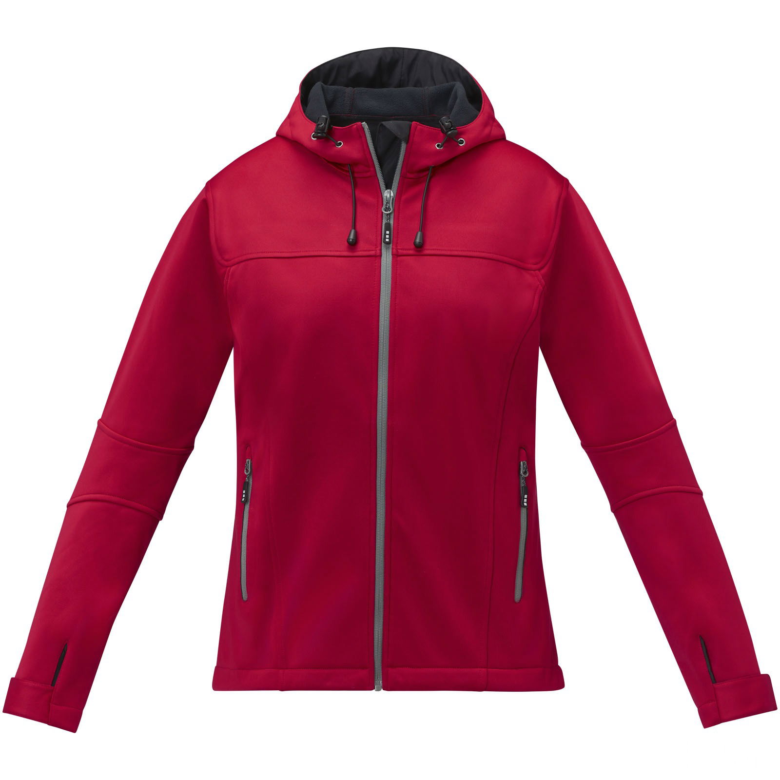 Match women's softshell jacket - Röd, front view