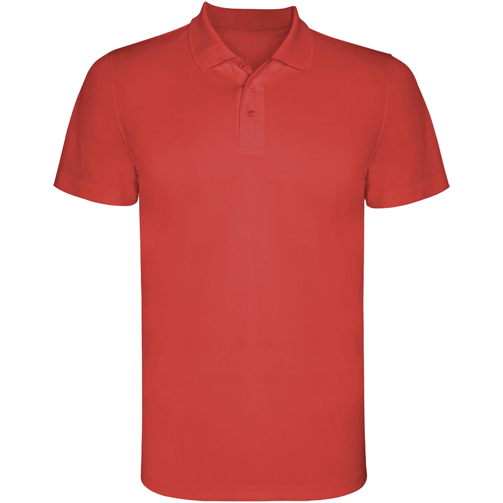 Monzha short sleeve men's sports polo - Röd with custom print