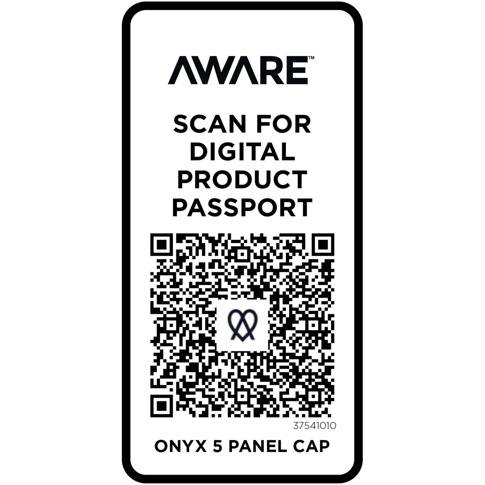 Onyx Aware™ 5-panels caps av resirkulert materiale med trykk