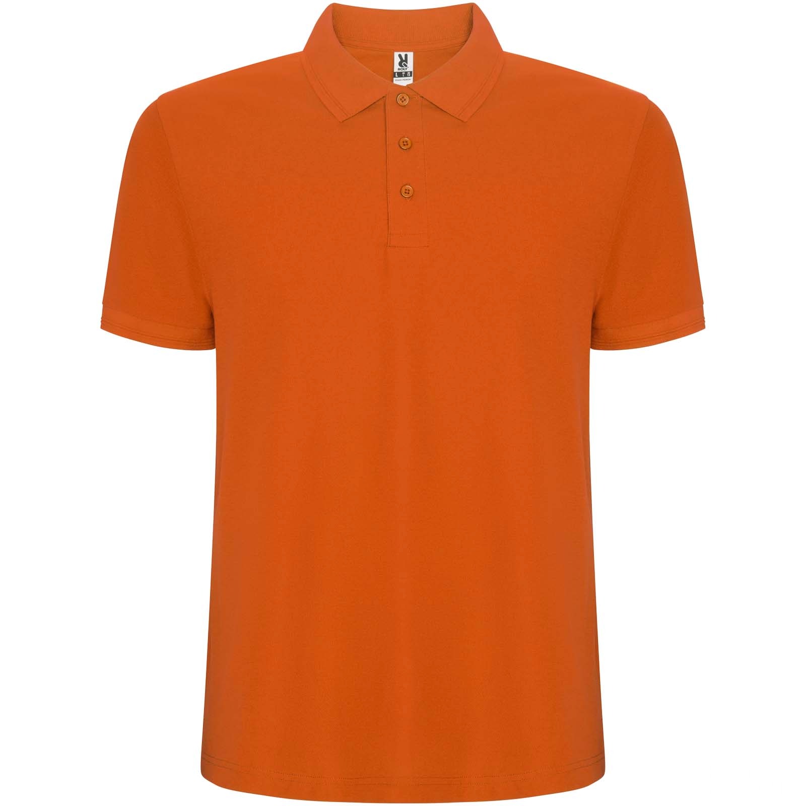 Pegaso Premium kortermet piké for herre med trykk - Orange med trykk