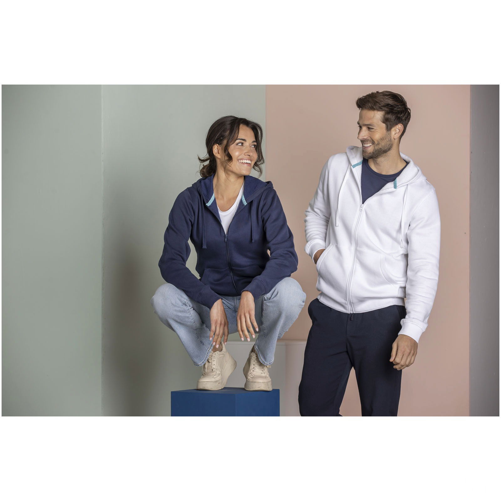 Ruby herrhoodie med hel dragkedja ekologisk