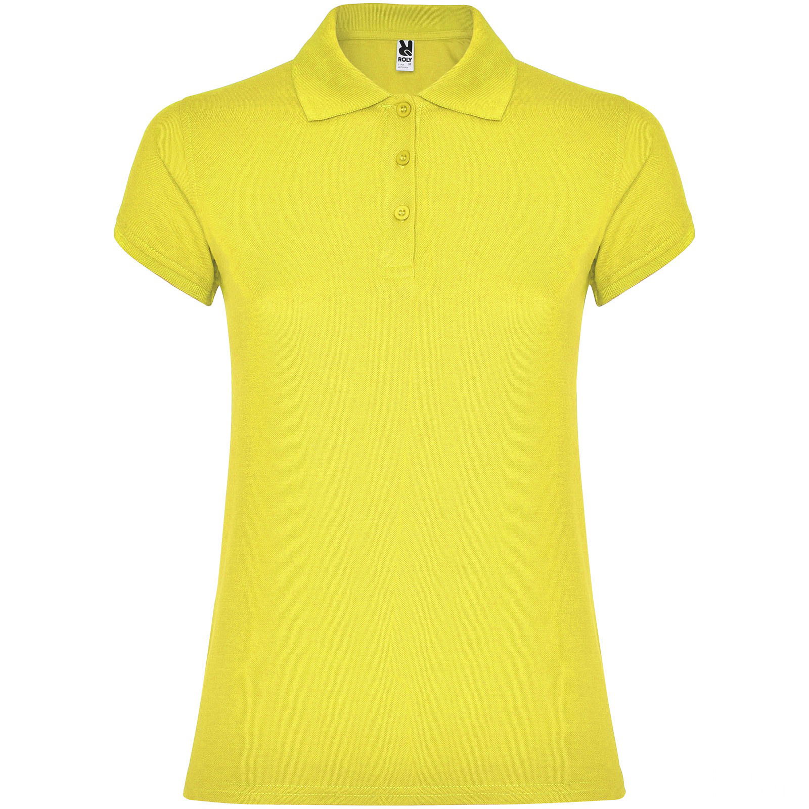 Star kortärmad pikétröja för dam - Riviera blå med tryck