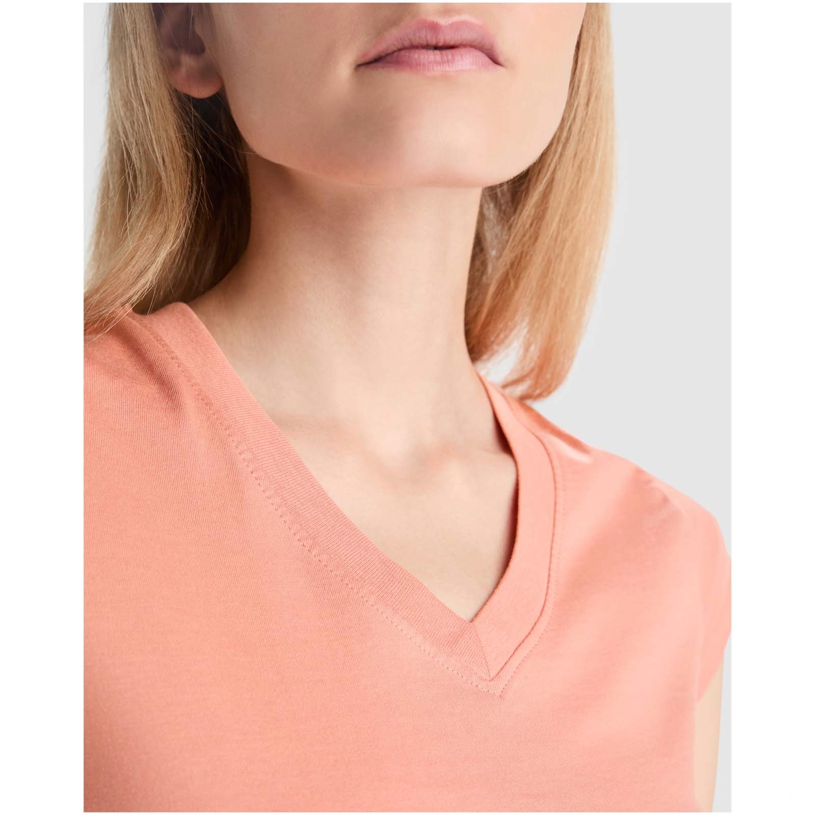 Victoria 155 g/m² kortärmad v-ringad T-shirt för dam