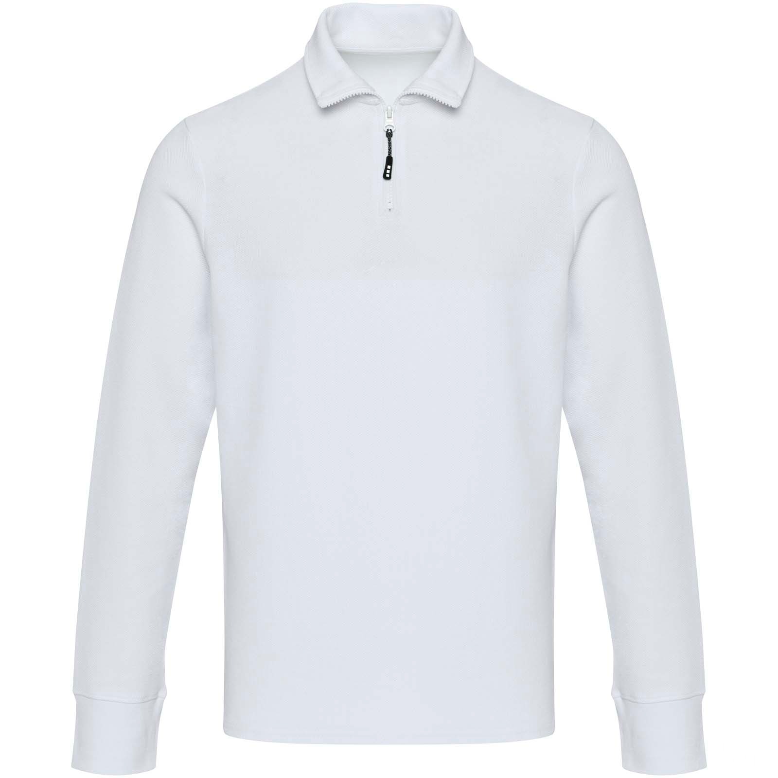 Zeus long sleeve unisex half zip polo