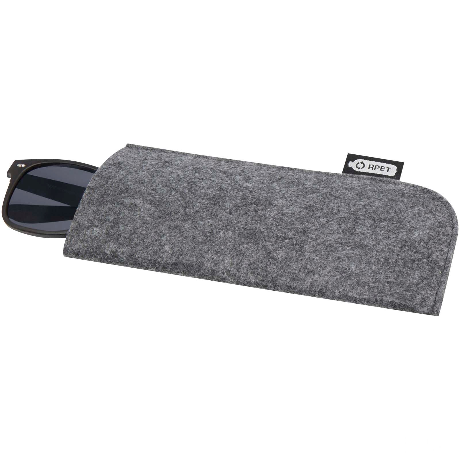Felta brilleetui av GRS-resirkulert filt med trykk