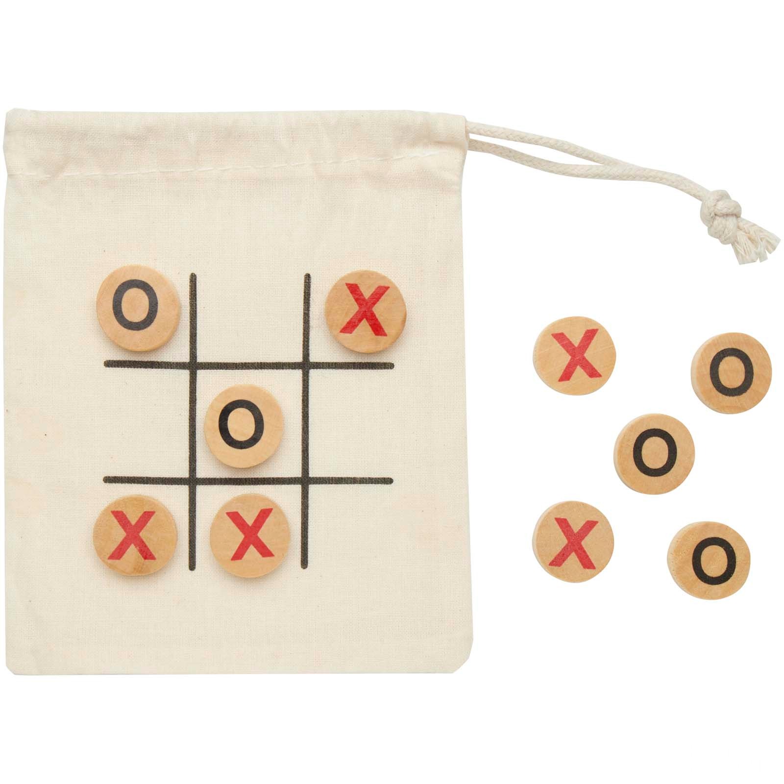 Whorl tic-tac-toe-spel av trä - Natur med tryck