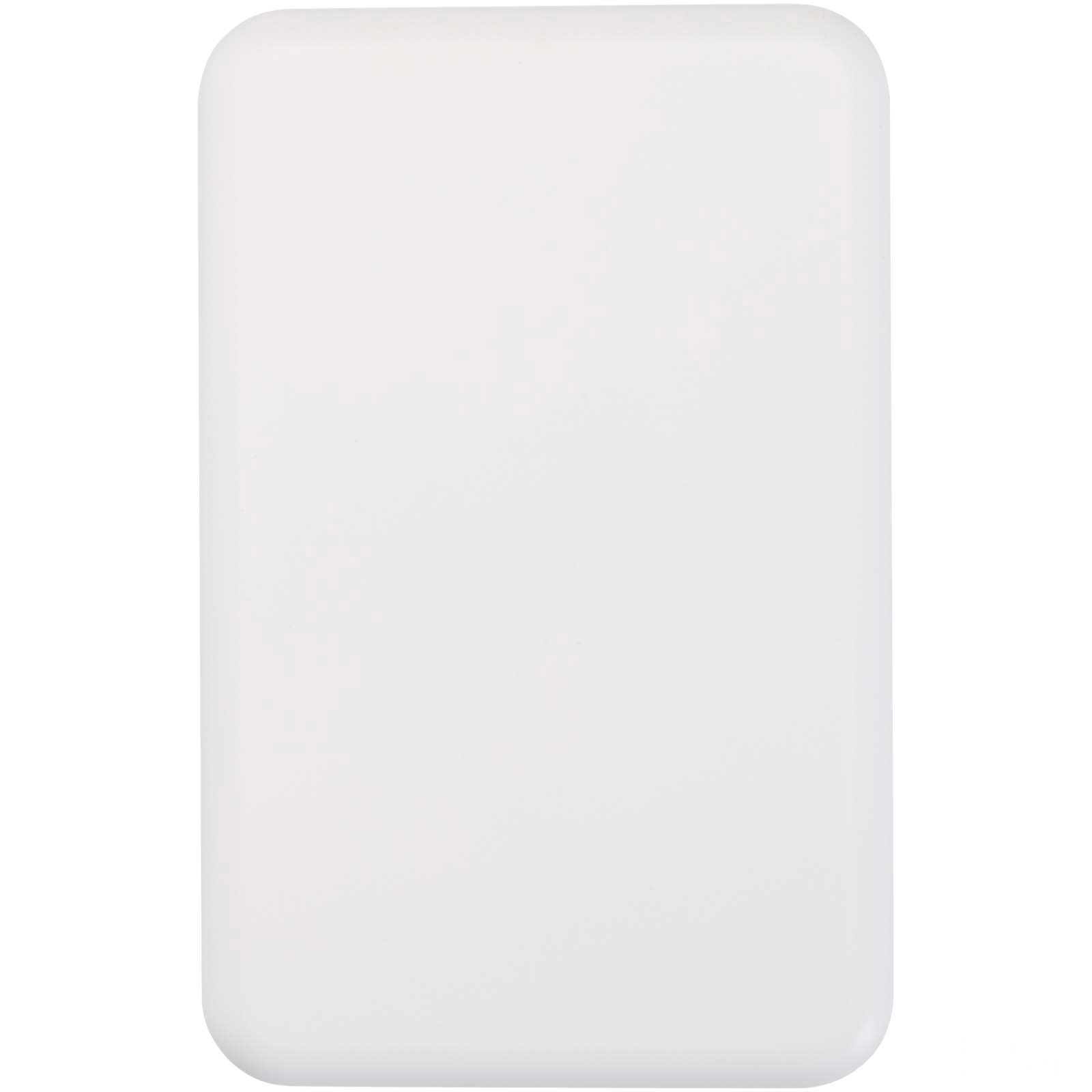Acrab 10 000 mAh 15 W magnetisk trådløs powerbank med 20 W PD av resirkulert plast med logo - Vit, forside