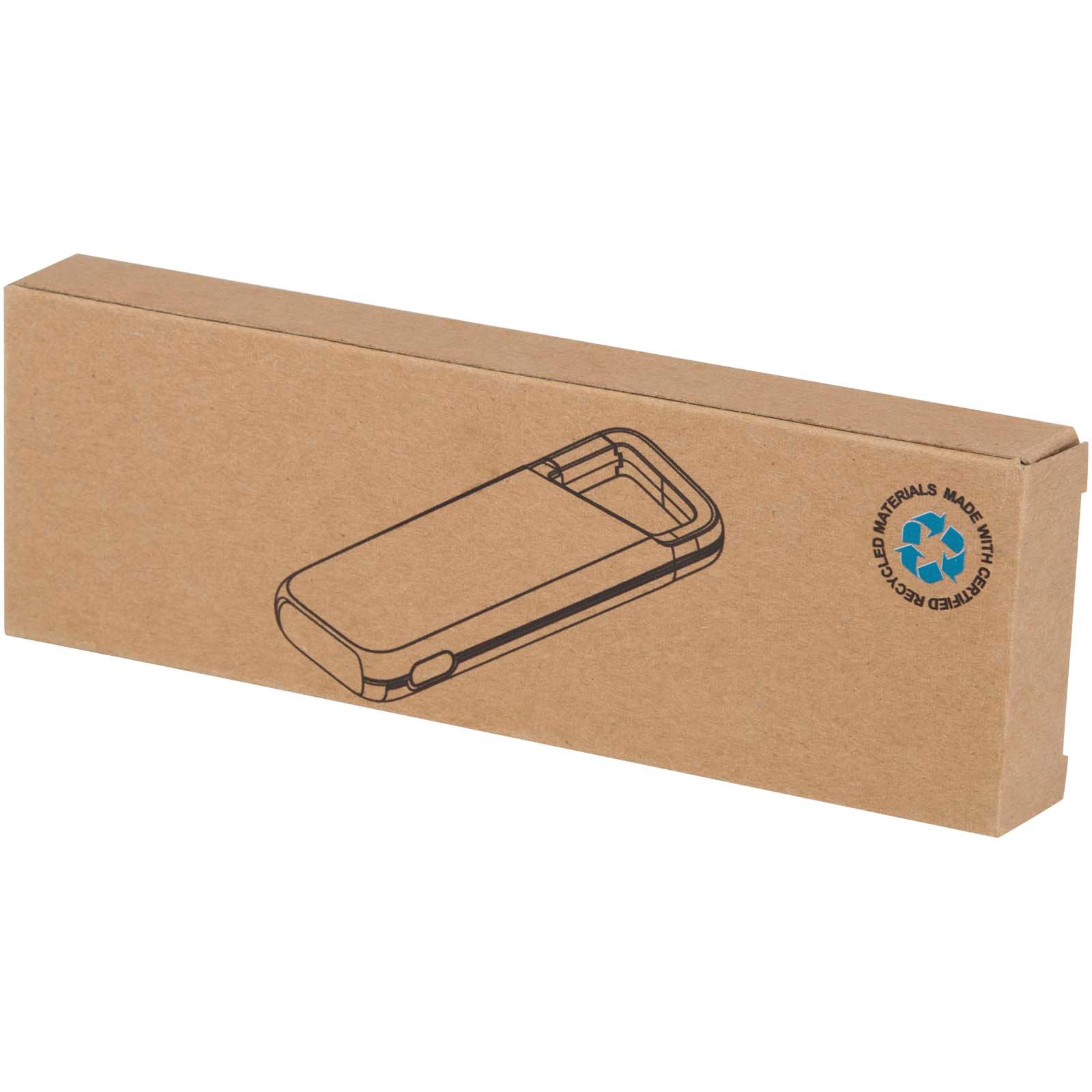 Alkes 5 000 mAh 12 W vannbestandig powerbank av resirkulert plast med karabinkrok med trykk