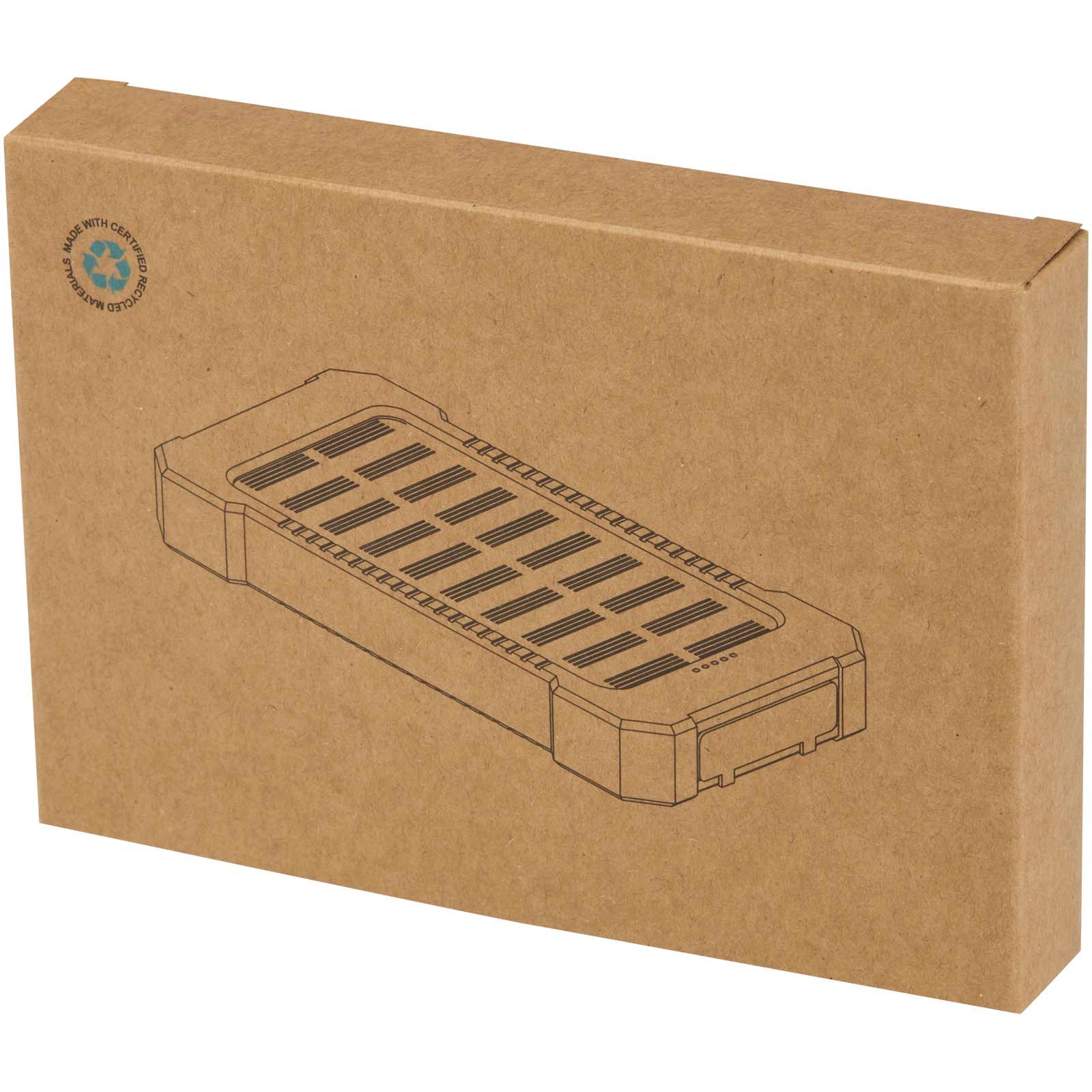 Altair 5 000 mAh 10 W robust solcellspowerbank av återvunnen plast med inbyggd ficklampa