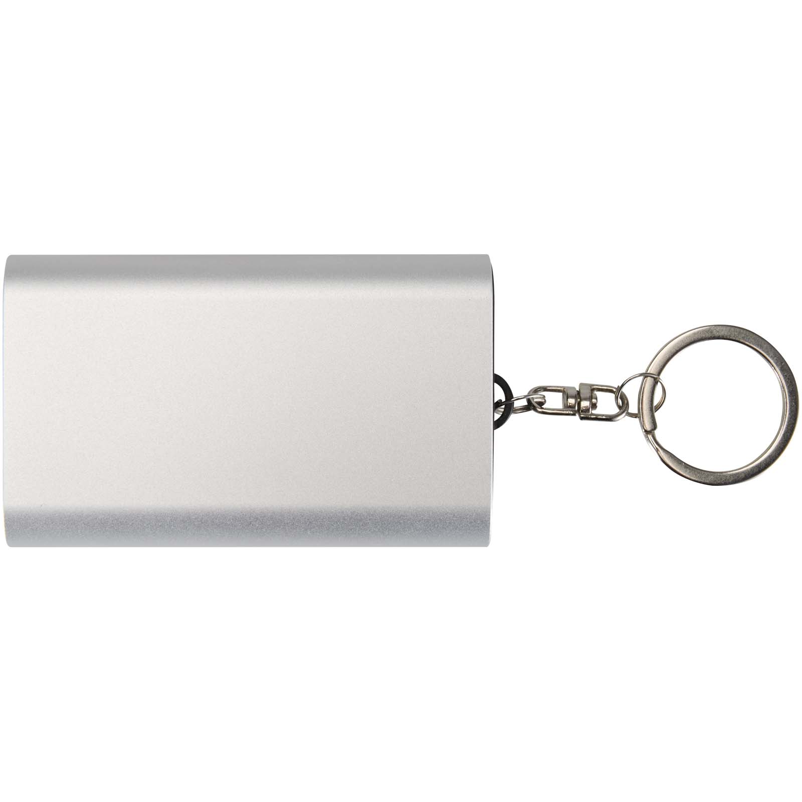 Arcturus 2 000 mAh powerbank i återvunnet aluminium med nyckelring - Silver, forside